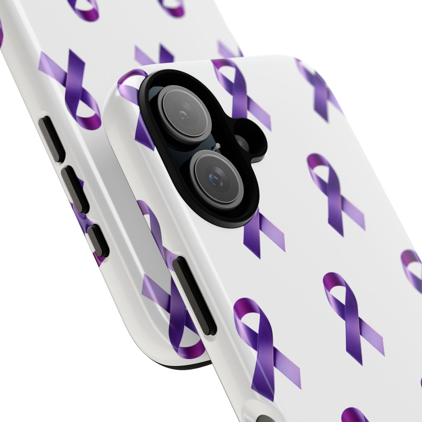 Purple Ribbon Phone Case, Tough Cases for Cancer Awareness, Gift for Loved Ones, Supportive Phone Cover, Awareness Merchandise