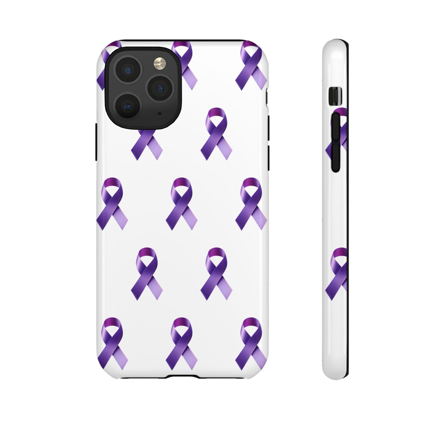 Purple Ribbon Phone Case, Tough Cases for Cancer Awareness, Gift for Loved Ones, Supportive Phone Cover, Awareness Merchandise
