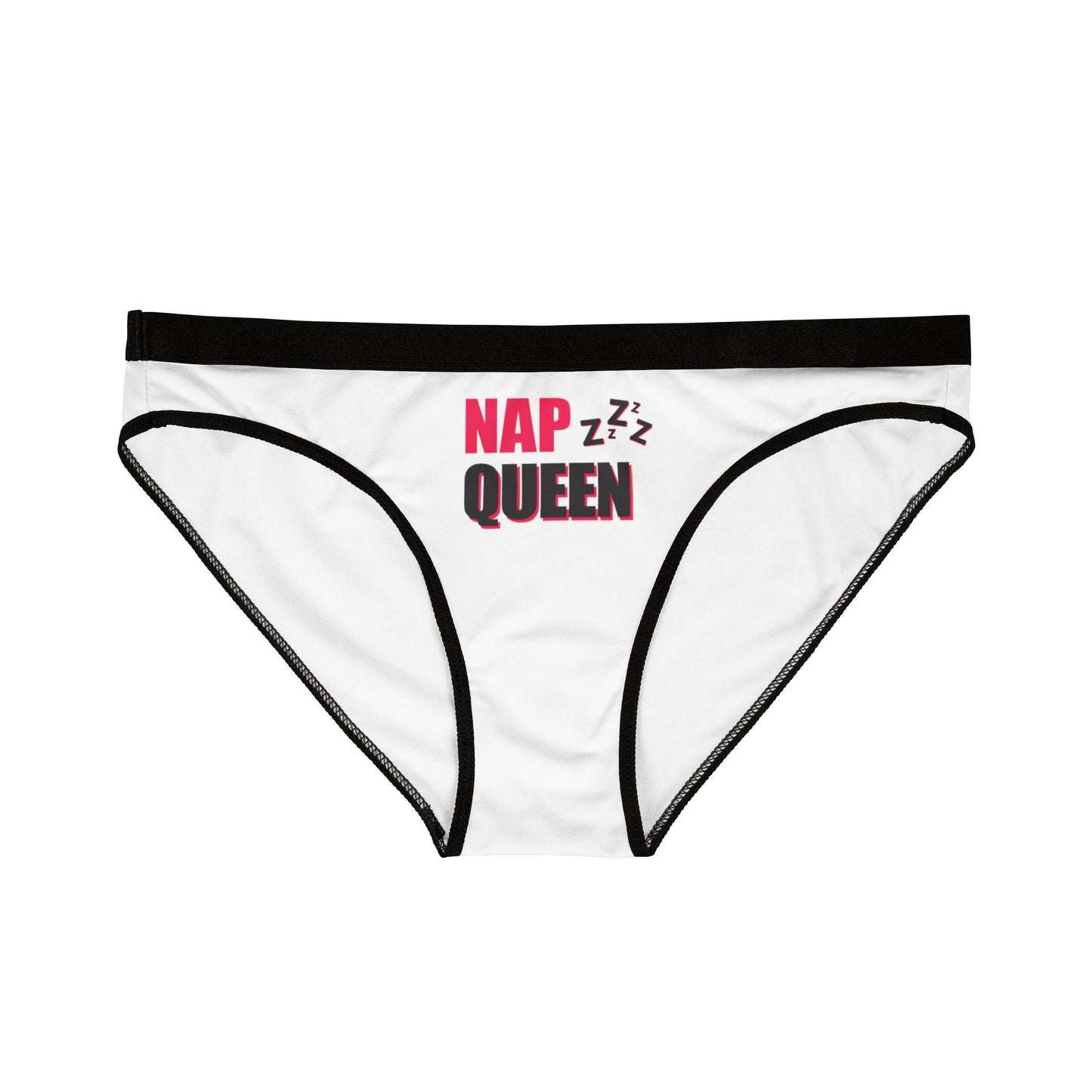 Nap Queen Women's Underwear, Comfy Sleepy Briefs, Funny Gift for Nappers, Relaxation Loungewear, Holiday Pajama Party