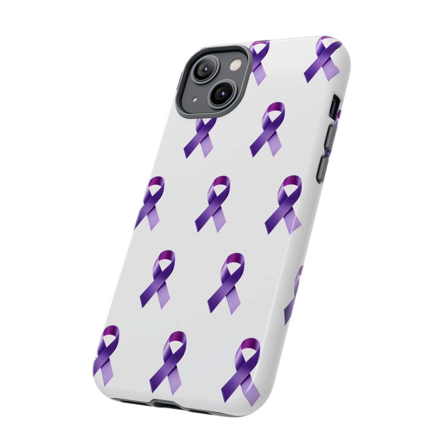 Purple Ribbon Phone Case, Tough Cases for Cancer Awareness, Gift for Loved Ones, Supportive Phone Cover, Awareness Merchandise