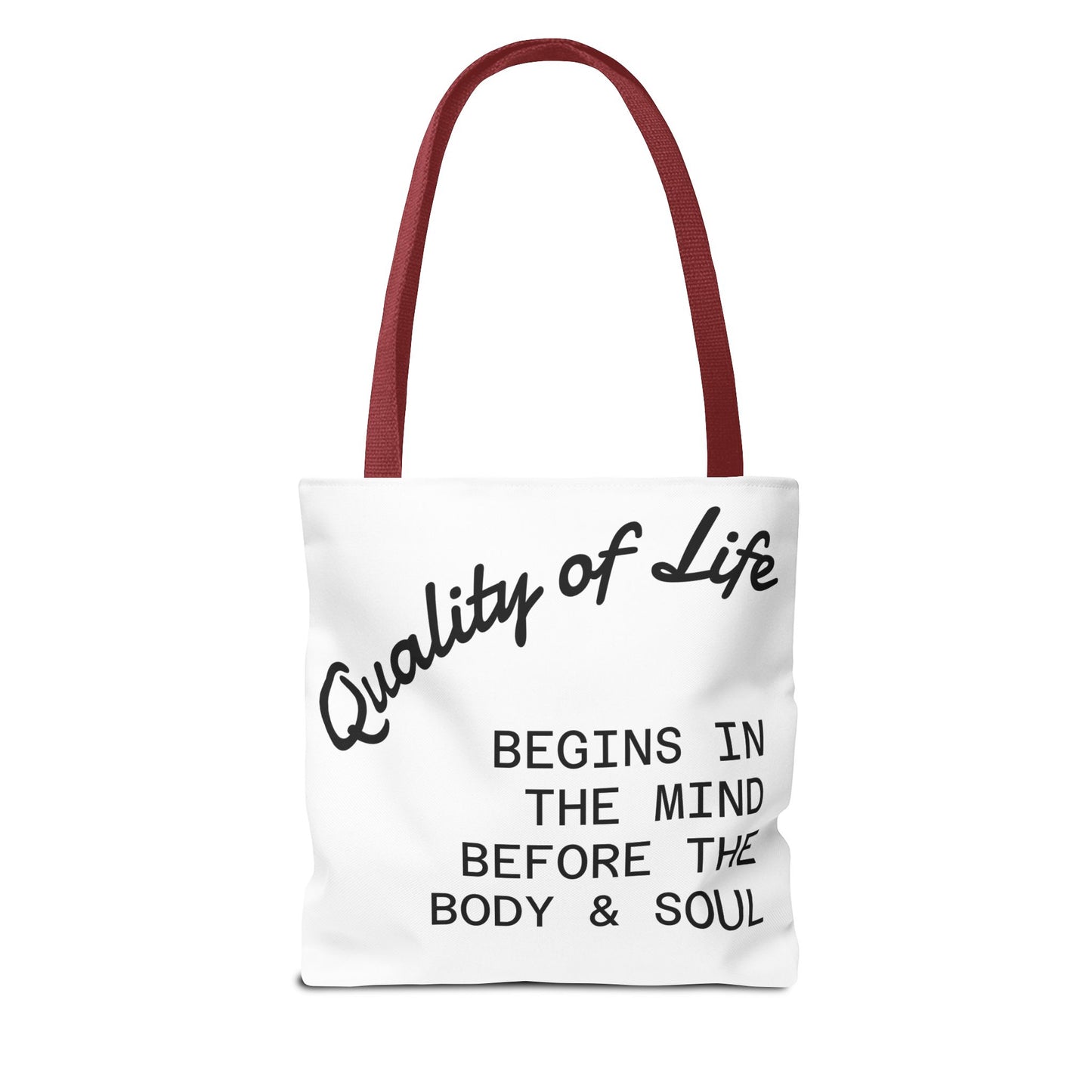 Mindful Living Tote Bag | Inspirational Daily Reminder, Eco-Friendly Gift, Motivational Quote Bag, Shopping Tote, Yoga Accessory