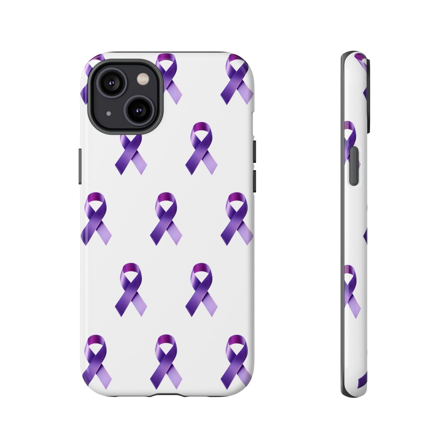 Purple Ribbon Phone Case, Tough Cases for Cancer Awareness, Gift for Loved Ones, Supportive Phone Cover, Awareness Merchandise