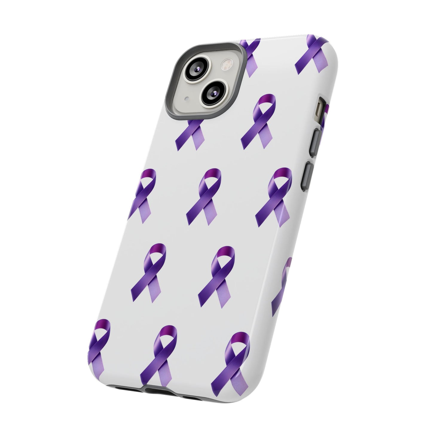 Purple Ribbon Phone Case, Tough Cases for Cancer Awareness, Gift for Loved Ones, Supportive Phone Cover, Awareness Merchandise