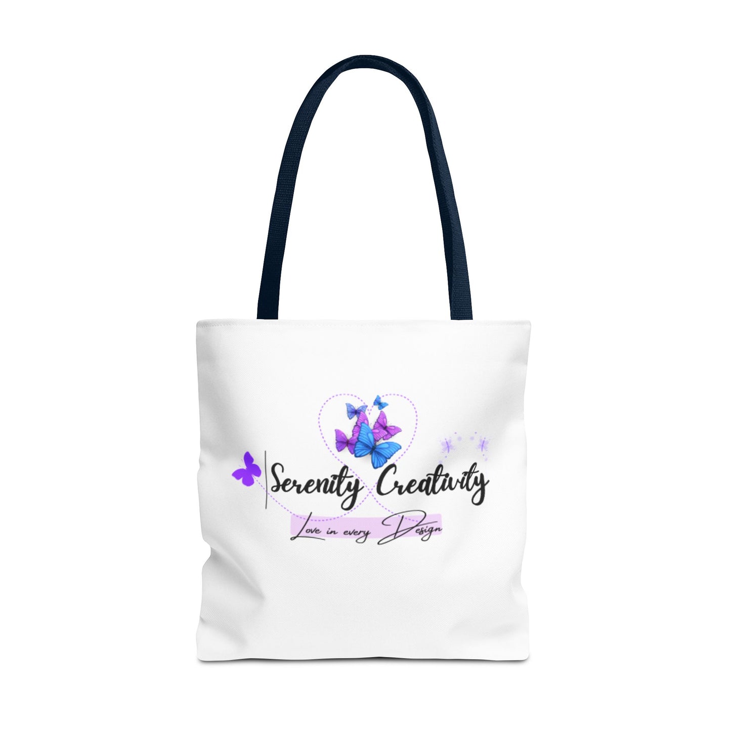 Serenity Creativity Tote Bag, AOP Art Bag, Stylish Tote, Gift for Creatives, Butterfly Design, Eco-Friendly Shopper