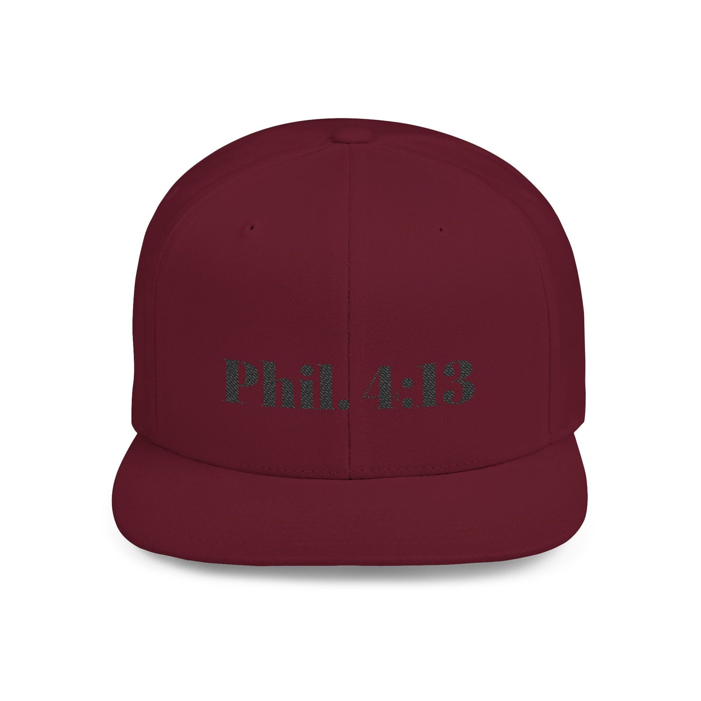 Phil. 4:13 Inspirational Flat Bill Snapback Hat, Motivational Cap for Men, Women, Sports Enthusiasts, Perfect Gift, Everyday Wear