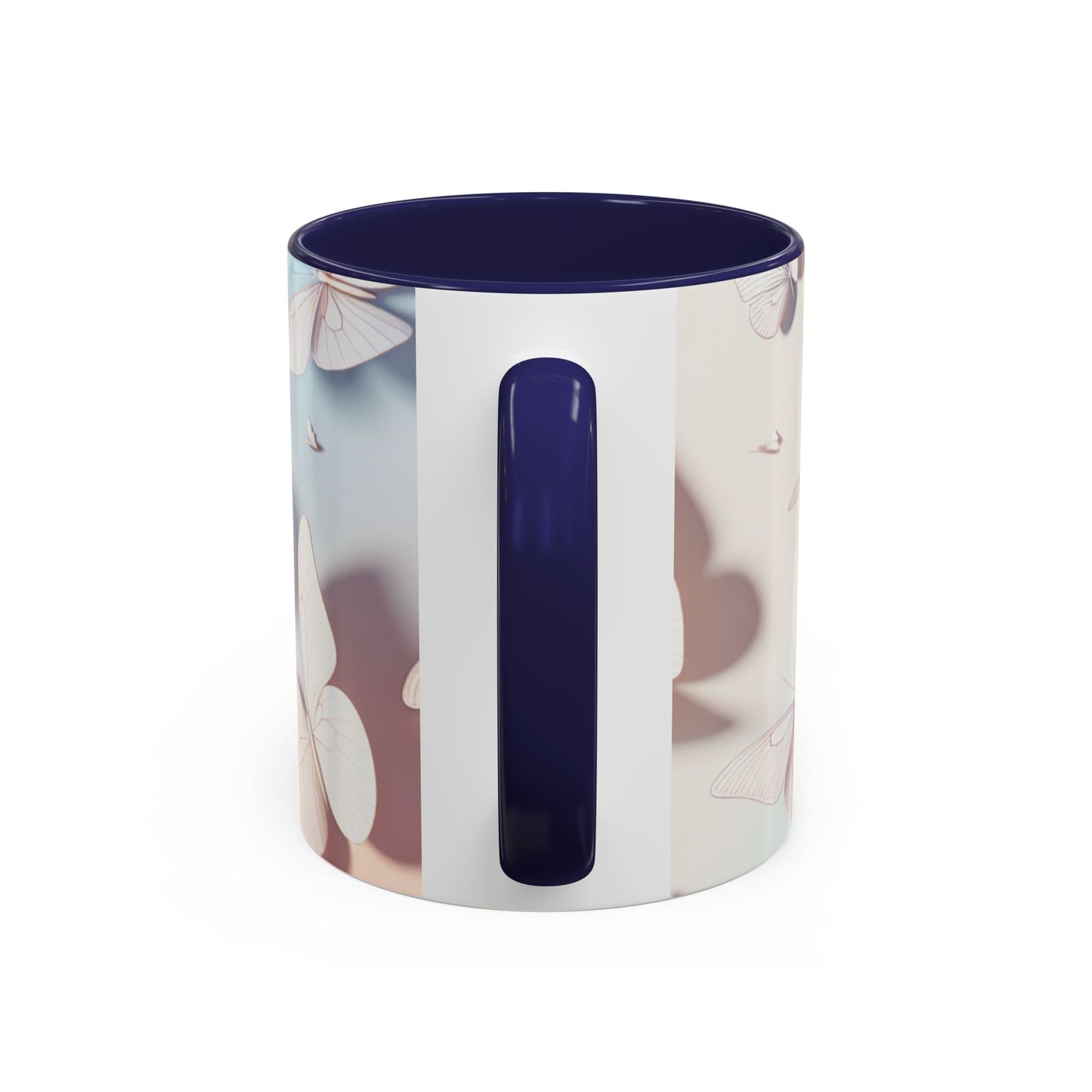 Elegant Butterfly Accent Coffee Mug, Floral Gift, Home Decor, Butterfly Design, Perfect for Birthdays, Nature Lovers