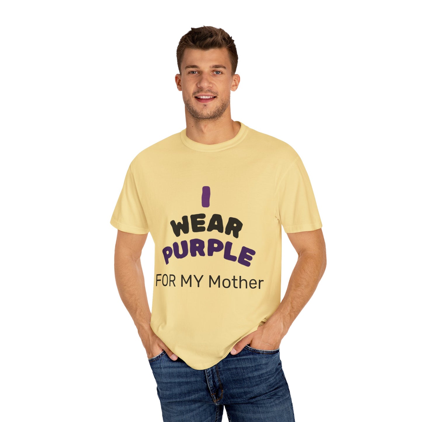 For Mom Purple T-Shirt for Awareness, Gift for Mom, Family Reunion, Cancer Support Apparel, Comfortable Casual Wear
