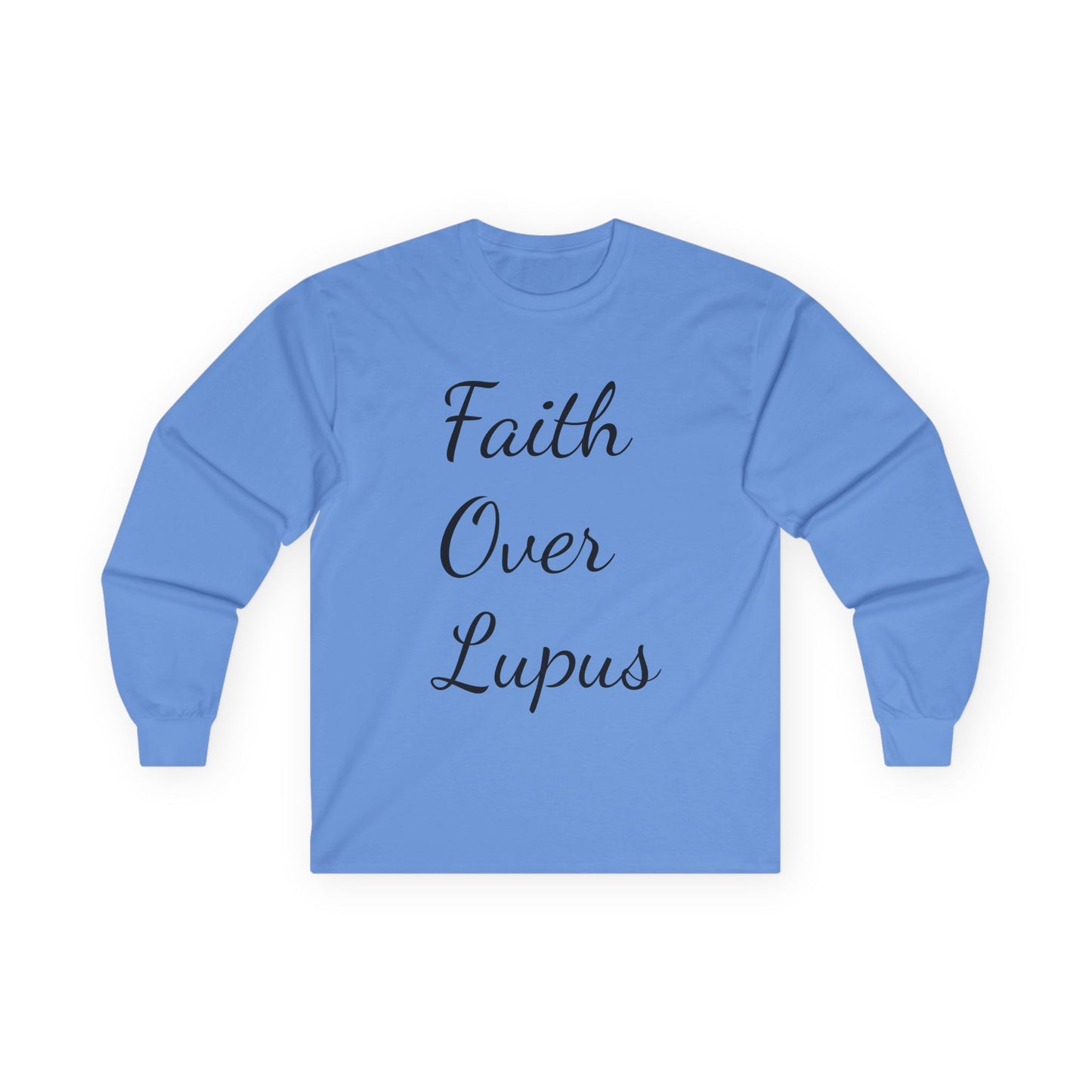 Copy of Faith Over Lupus Unisex Long Sleeve Tee, Inspirational Shirt, Awareness Apparel, Special Occasion Gift, Thoughtful Supportive Wear