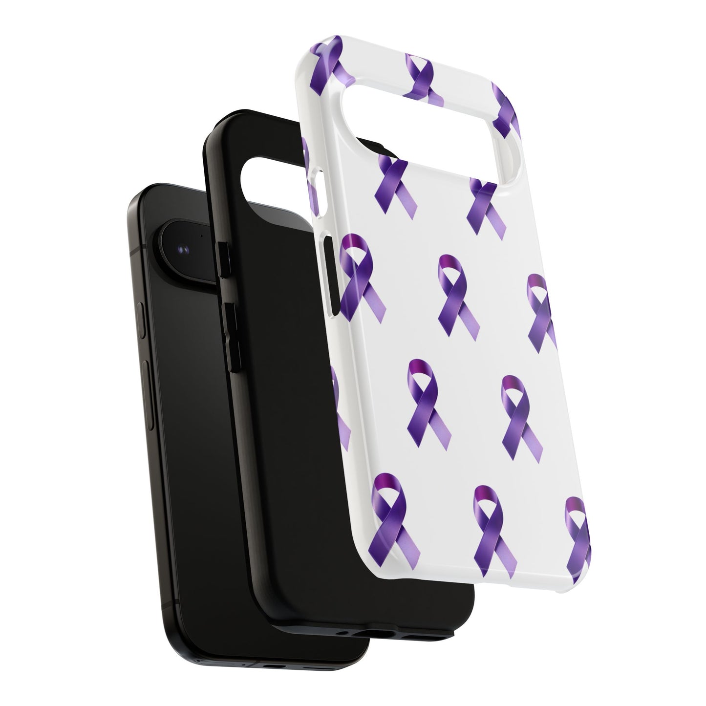 Purple Ribbon Phone Case, Tough Cases for Cancer Awareness, Gift for Loved Ones, Supportive Phone Cover, Awareness Merchandise