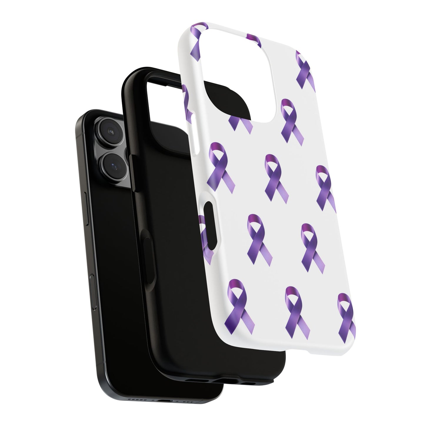 Purple Ribbon Phone Case, Tough Cases for Cancer Awareness, Gift for Loved Ones, Supportive Phone Cover, Awareness Merchandise