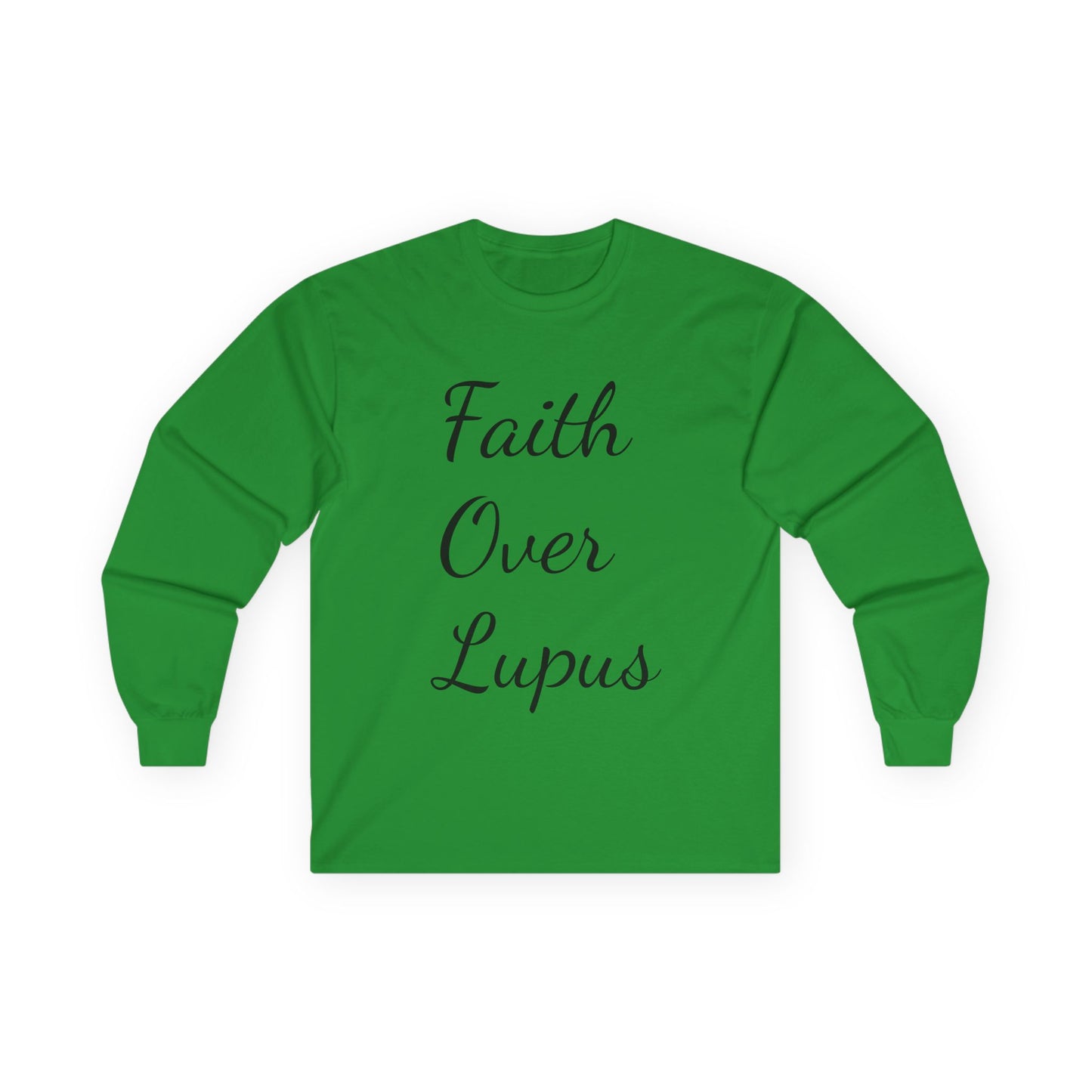 Copy of Faith Over Lupus Unisex Long Sleeve Tee, Inspirational Shirt, Awareness Apparel, Special Occasion Gift, Thoughtful Supportive Wear