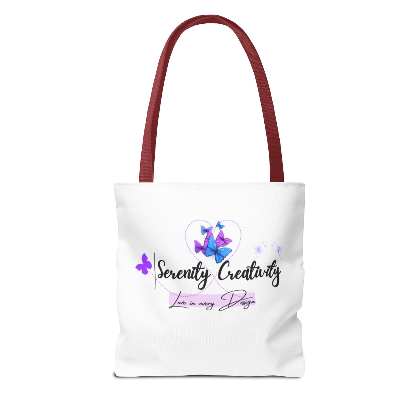 Serenity Creativity Tote Bag, AOP Art Bag, Stylish Tote, Gift for Creatives, Butterfly Design, Eco-Friendly Shopper