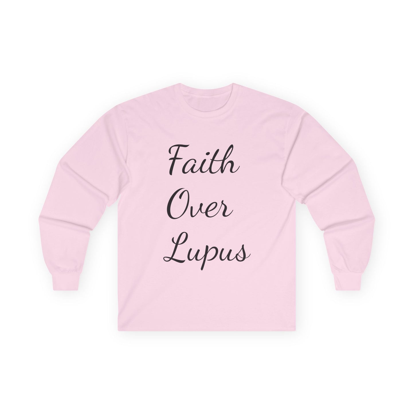 Copy of Faith Over Lupus Unisex Long Sleeve Tee, Inspirational Shirt, Awareness Apparel, Special Occasion Gift, Thoughtful Supportive Wear