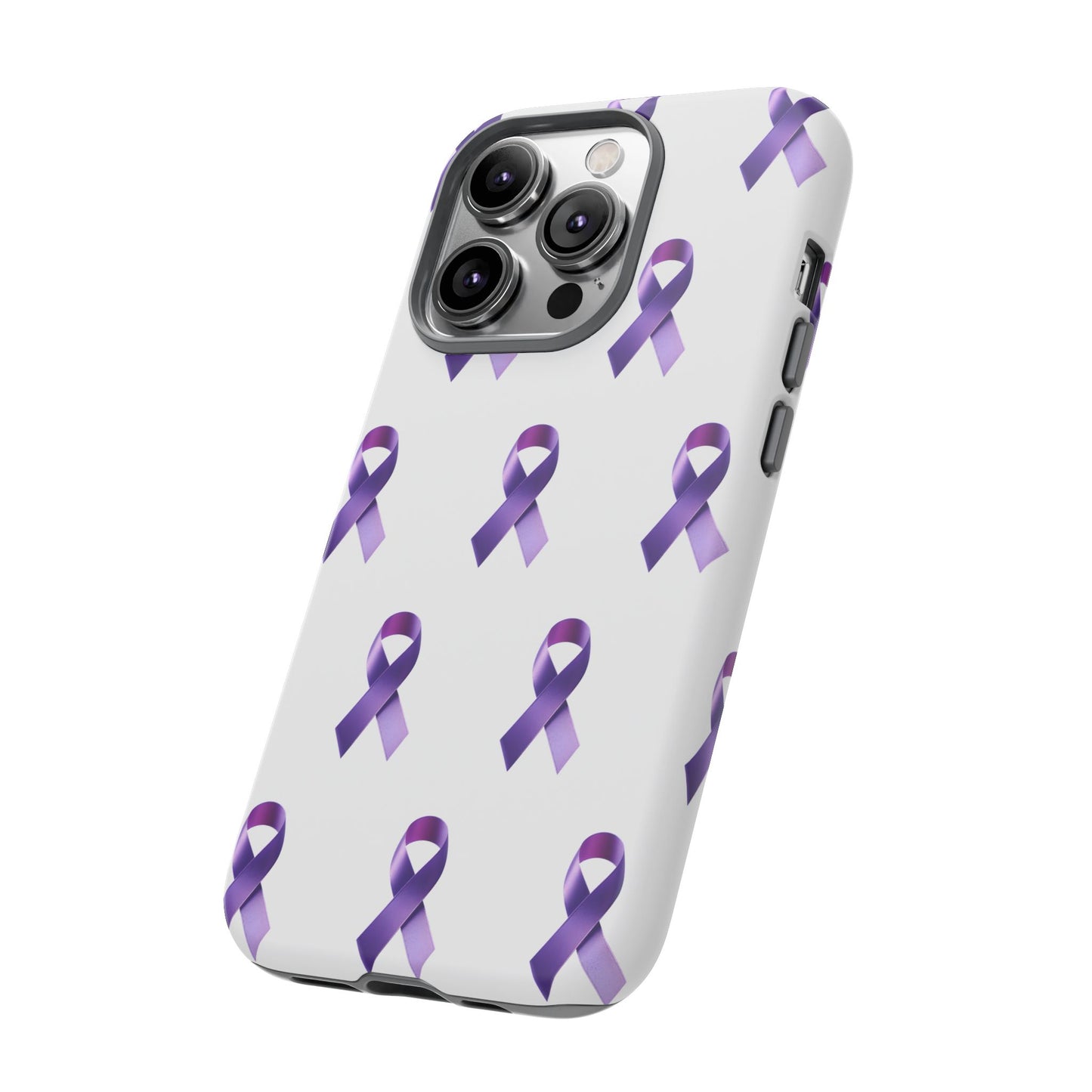 Purple Ribbon Phone Case, Tough Cases for Cancer Awareness, Gift for Loved Ones, Supportive Phone Cover, Awareness Merchandise