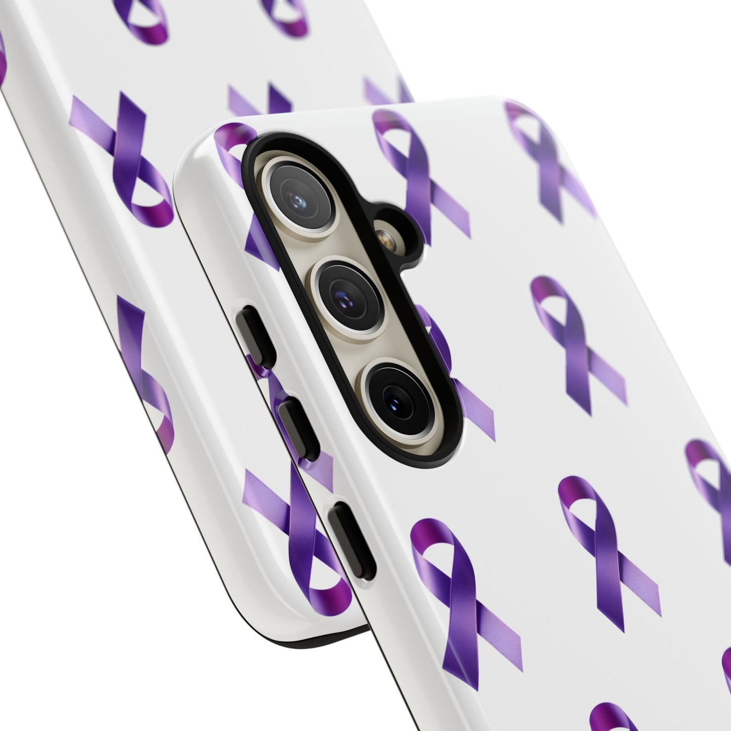 Purple Ribbon Phone Case, Tough Cases for Cancer Awareness, Gift for Loved Ones, Supportive Phone Cover, Awareness Merchandise