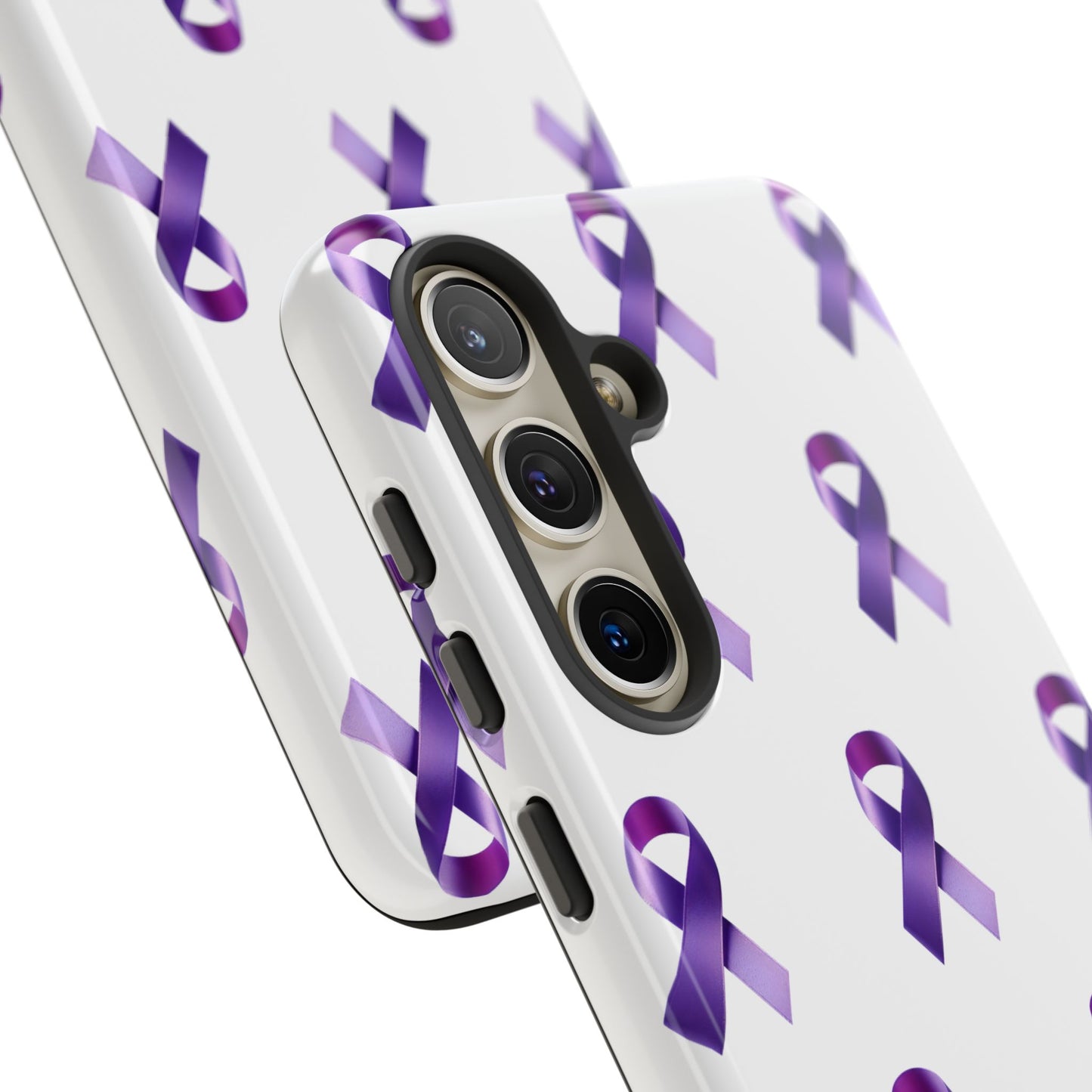 Purple Ribbon Phone Case, Tough Cases for Cancer Awareness, Gift for Loved Ones, Supportive Phone Cover, Awareness Merchandise