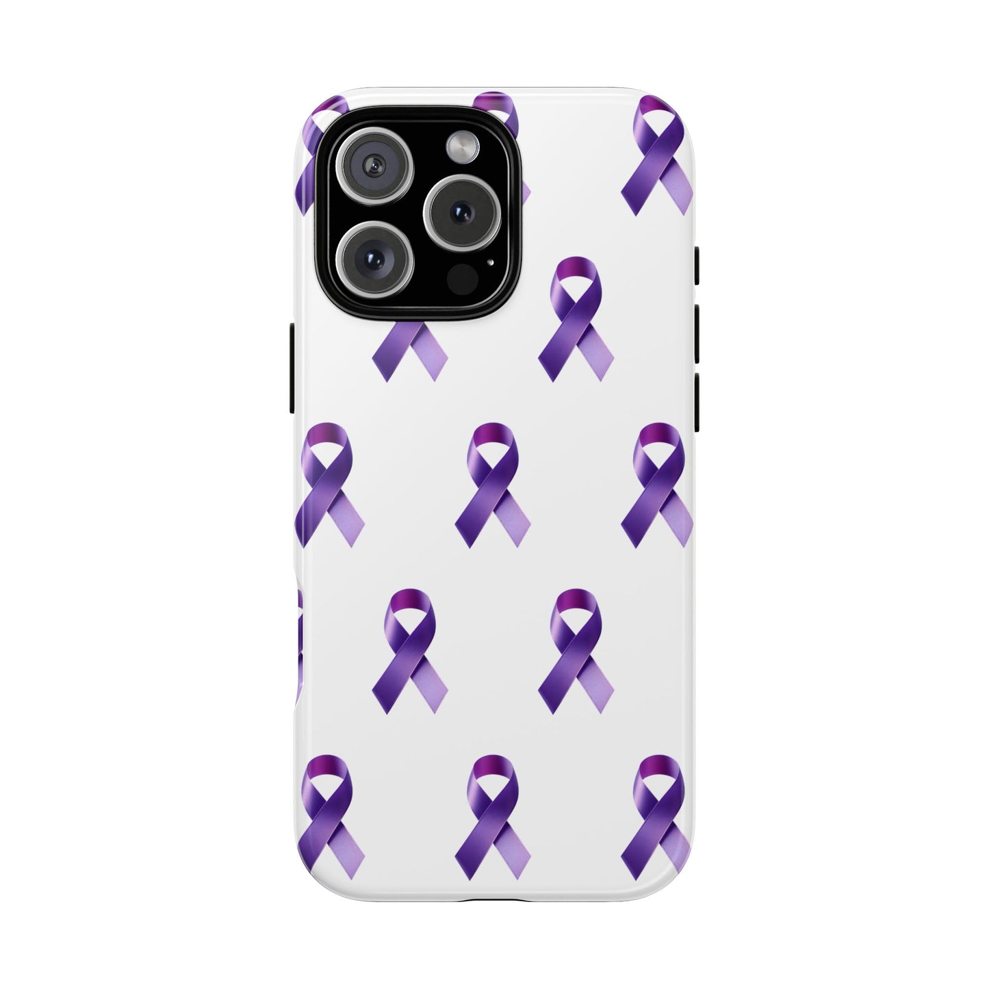 Purple Ribbon Phone Case, Tough Cases for Cancer Awareness, Gift for Loved Ones, Supportive Phone Cover, Awareness Merchandise