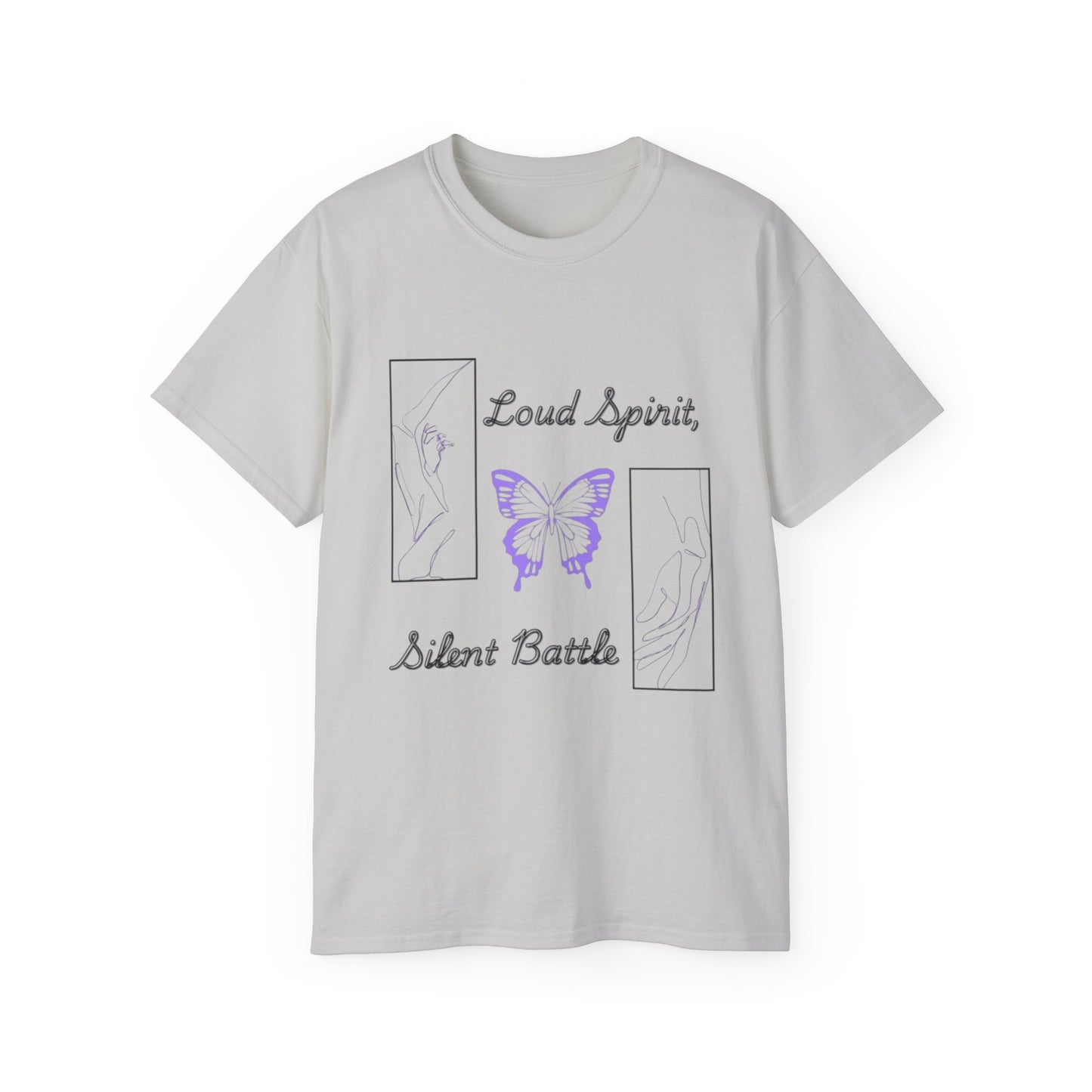 Loud Spirit Butterfly Tee, Inspirational T-Shirt, Unisex Cotton Shirt, Perfect Gift for Friends, Motivational Apparel, Self-Care Reminder