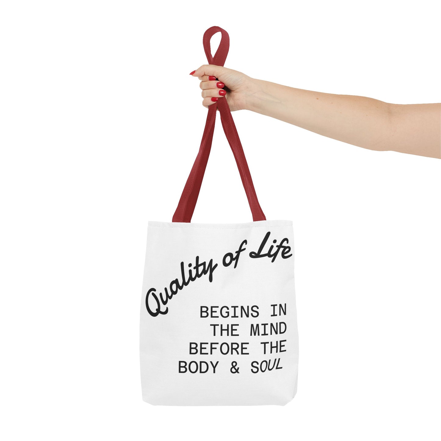 Mindful Living Tote Bag | Inspirational Daily Reminder, Eco-Friendly Gift, Motivational Quote Bag, Shopping Tote, Yoga Accessory