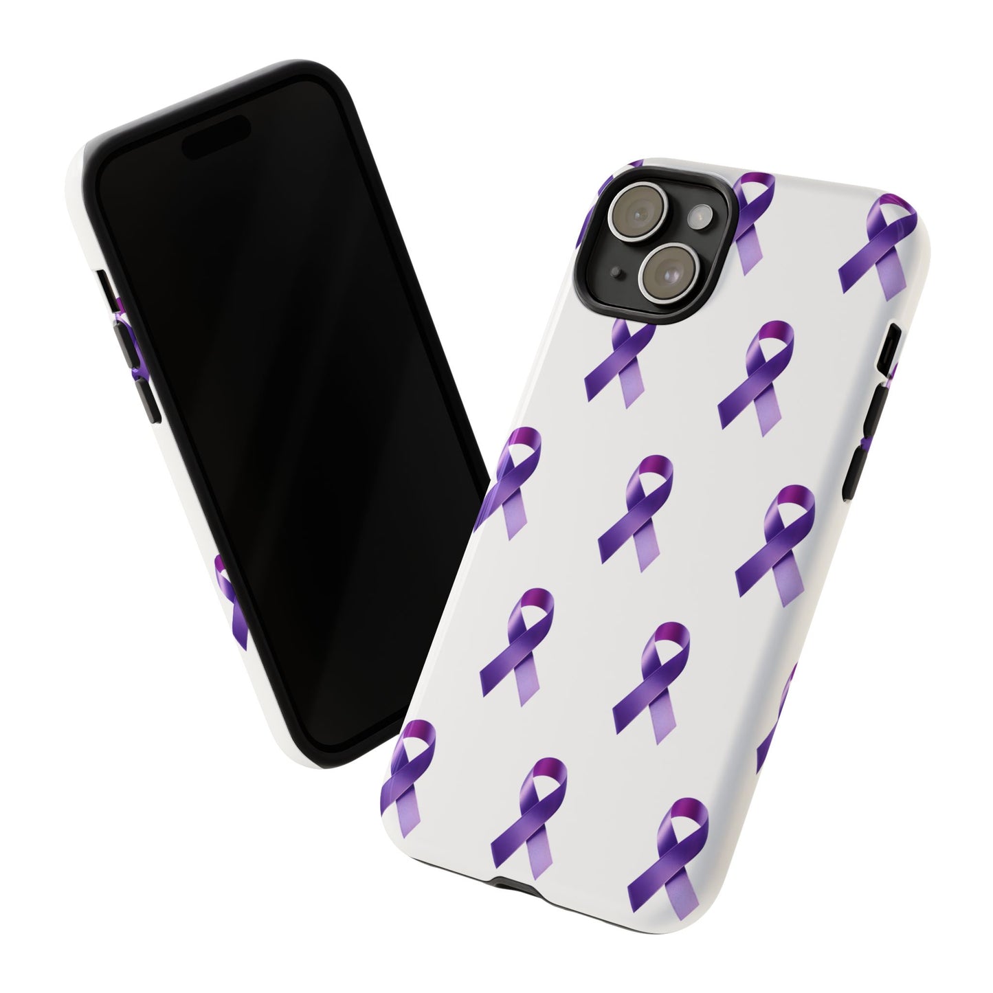 Purple Ribbon Phone Case, Tough Cases for Cancer Awareness, Gift for Loved Ones, Supportive Phone Cover, Awareness Merchandise