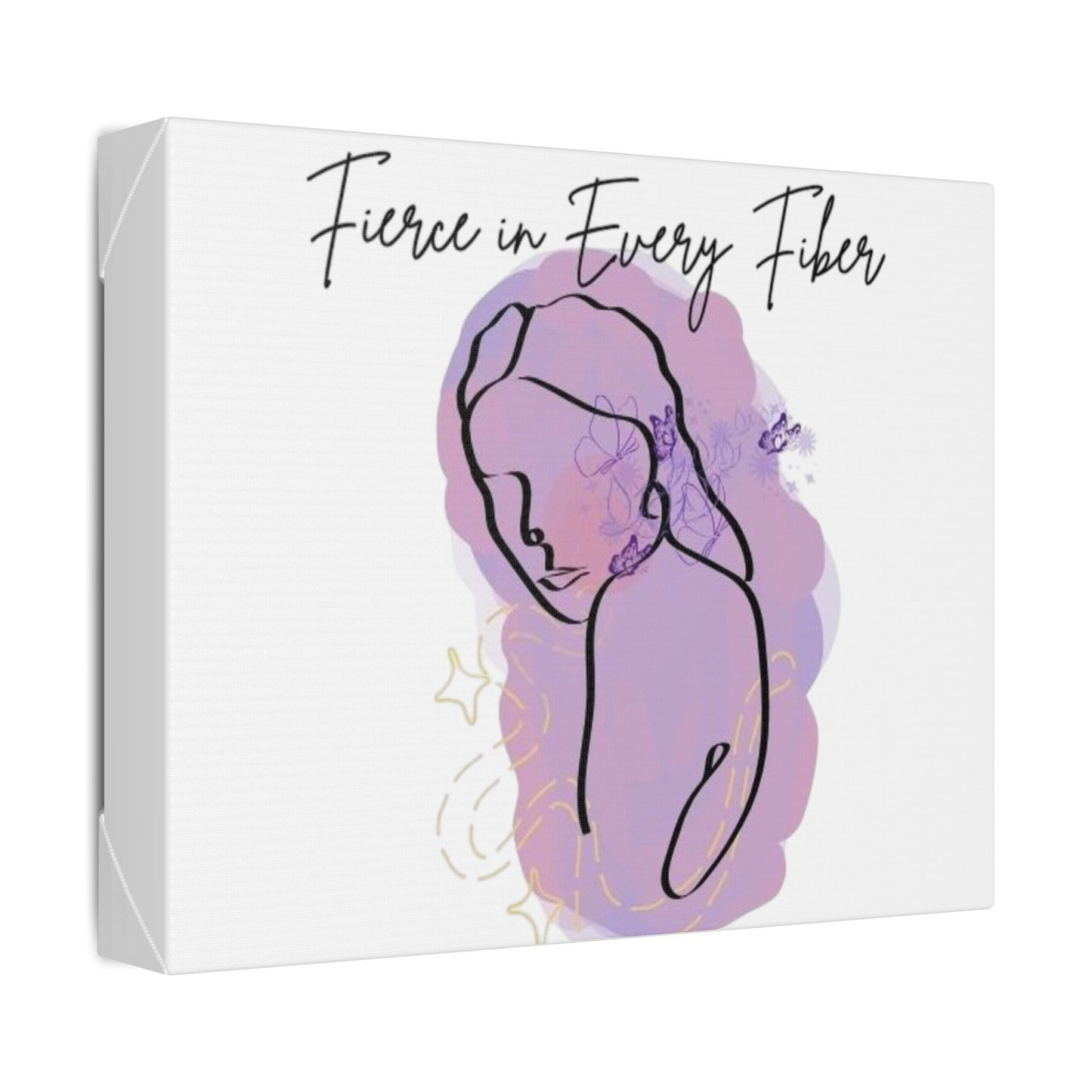 Fierce in Every Fiber Canvas Art, Inspirational Wall Decor, Motivational Home Design, Feminine Art Piece, Gift for Her
