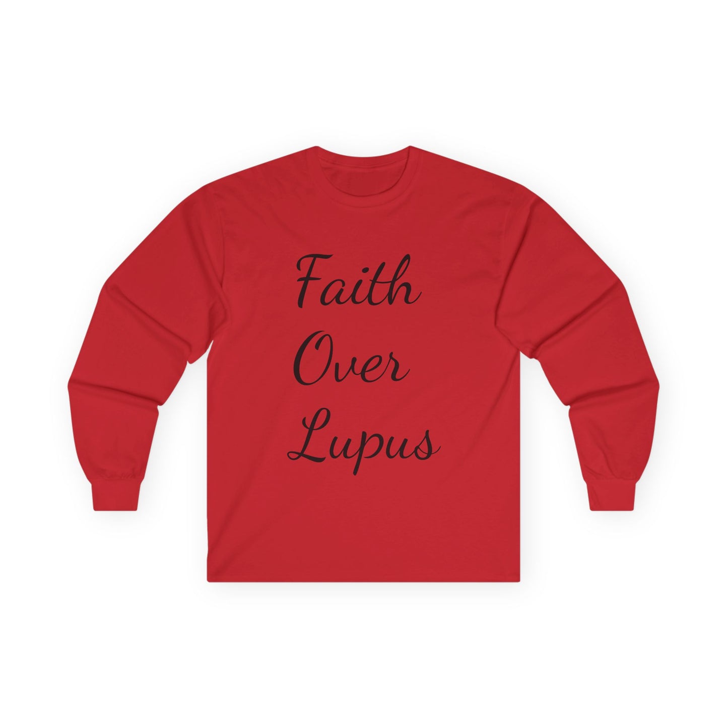 Copy of Faith Over Lupus Unisex Long Sleeve Tee, Inspirational Shirt, Awareness Apparel, Special Occasion Gift, Thoughtful Supportive Wear