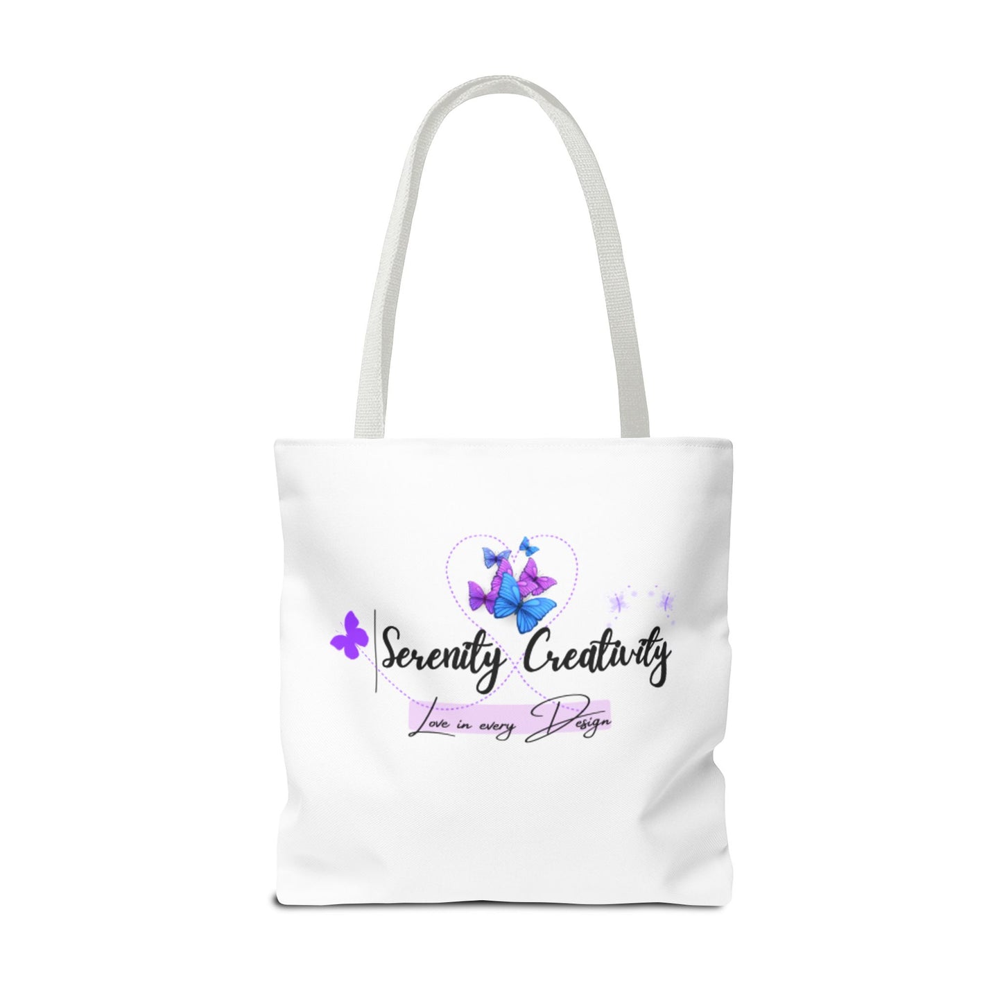 Serenity Creativity Tote Bag, AOP Art Bag, Stylish Tote, Gift for Creatives, Butterfly Design, Eco-Friendly Shopper