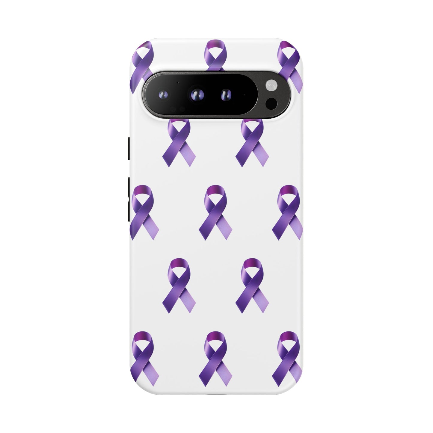 Purple Ribbon Phone Case, Tough Cases for Cancer Awareness, Gift for Loved Ones, Supportive Phone Cover, Awareness Merchandise