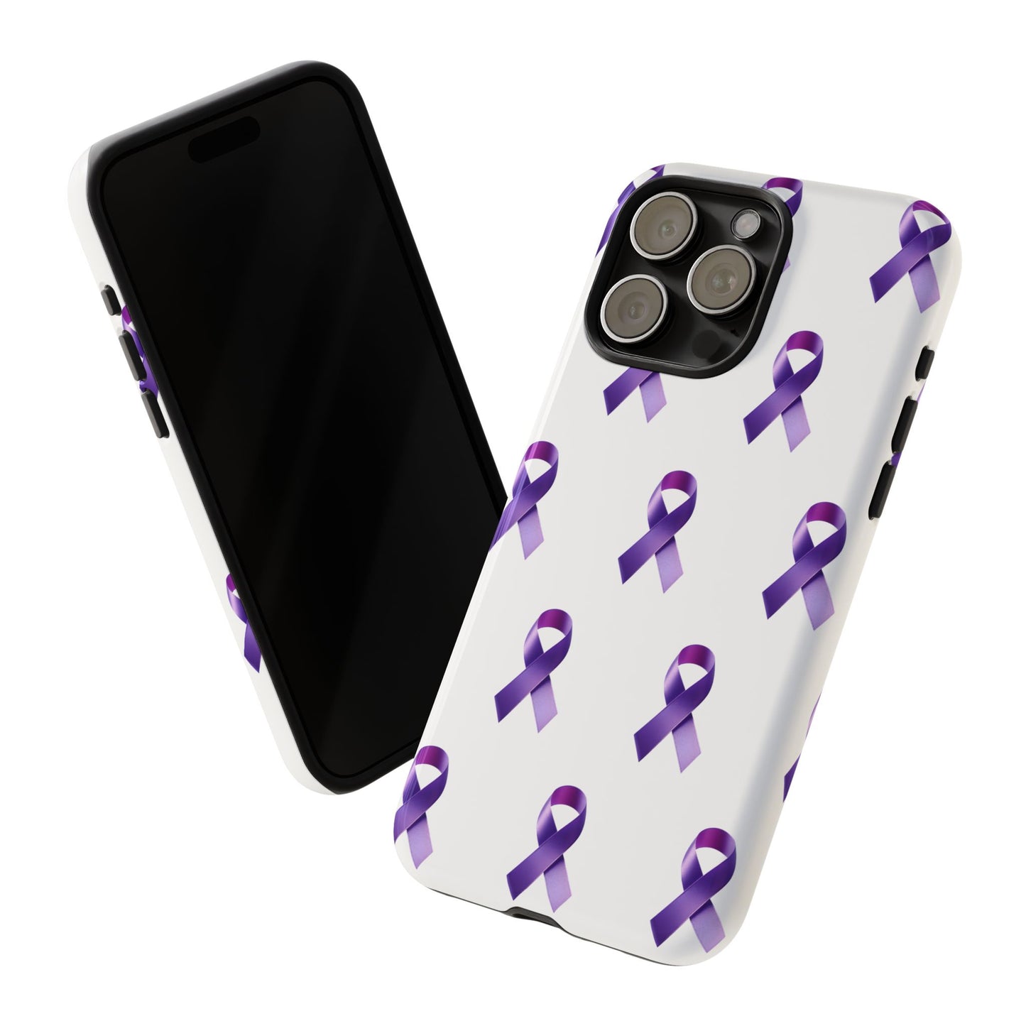Purple Ribbon Phone Case, Tough Cases for Cancer Awareness, Gift for Loved Ones, Supportive Phone Cover, Awareness Merchandise