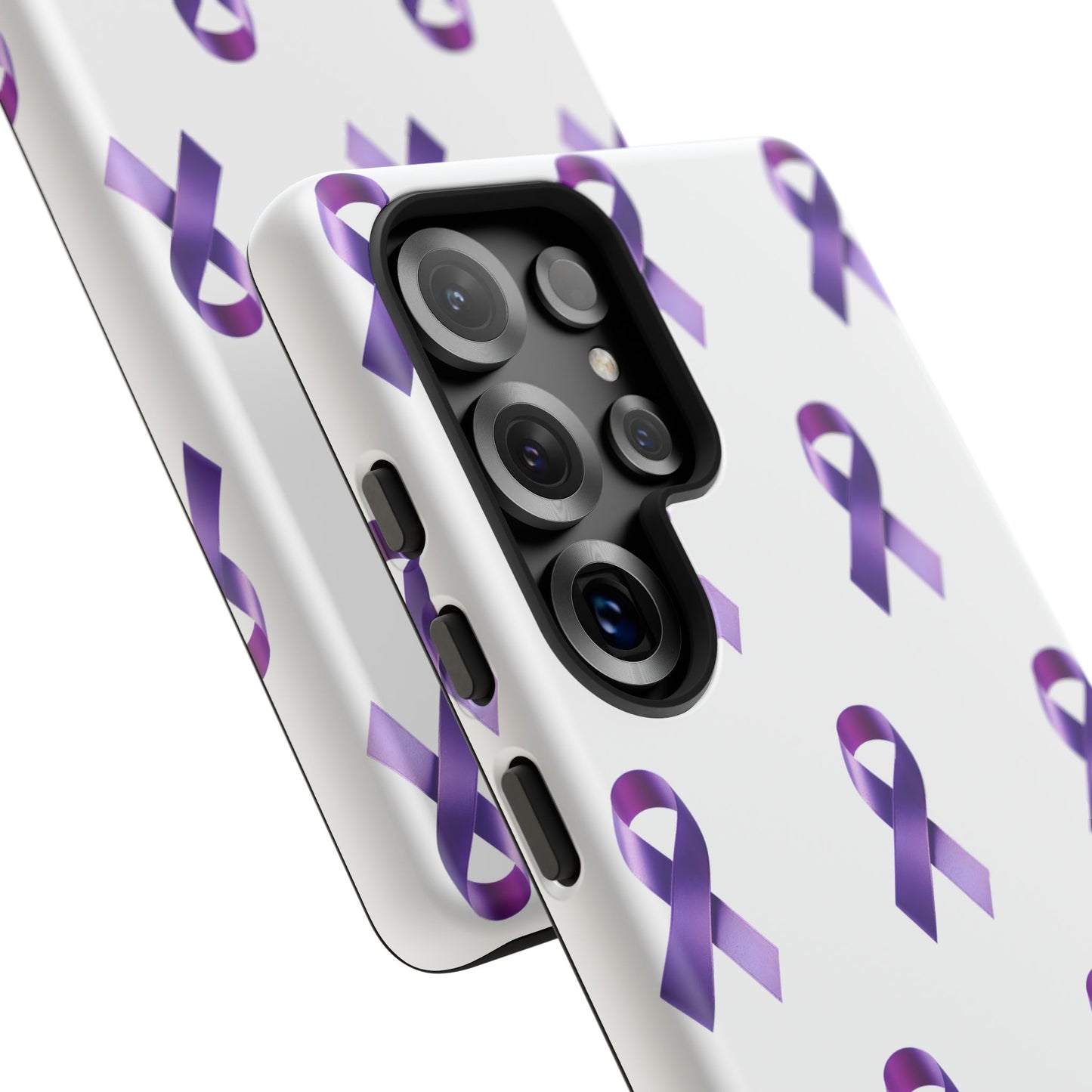Purple Ribbon Phone Case, Tough Cases for Cancer Awareness, Gift for Loved Ones, Supportive Phone Cover, Awareness Merchandise