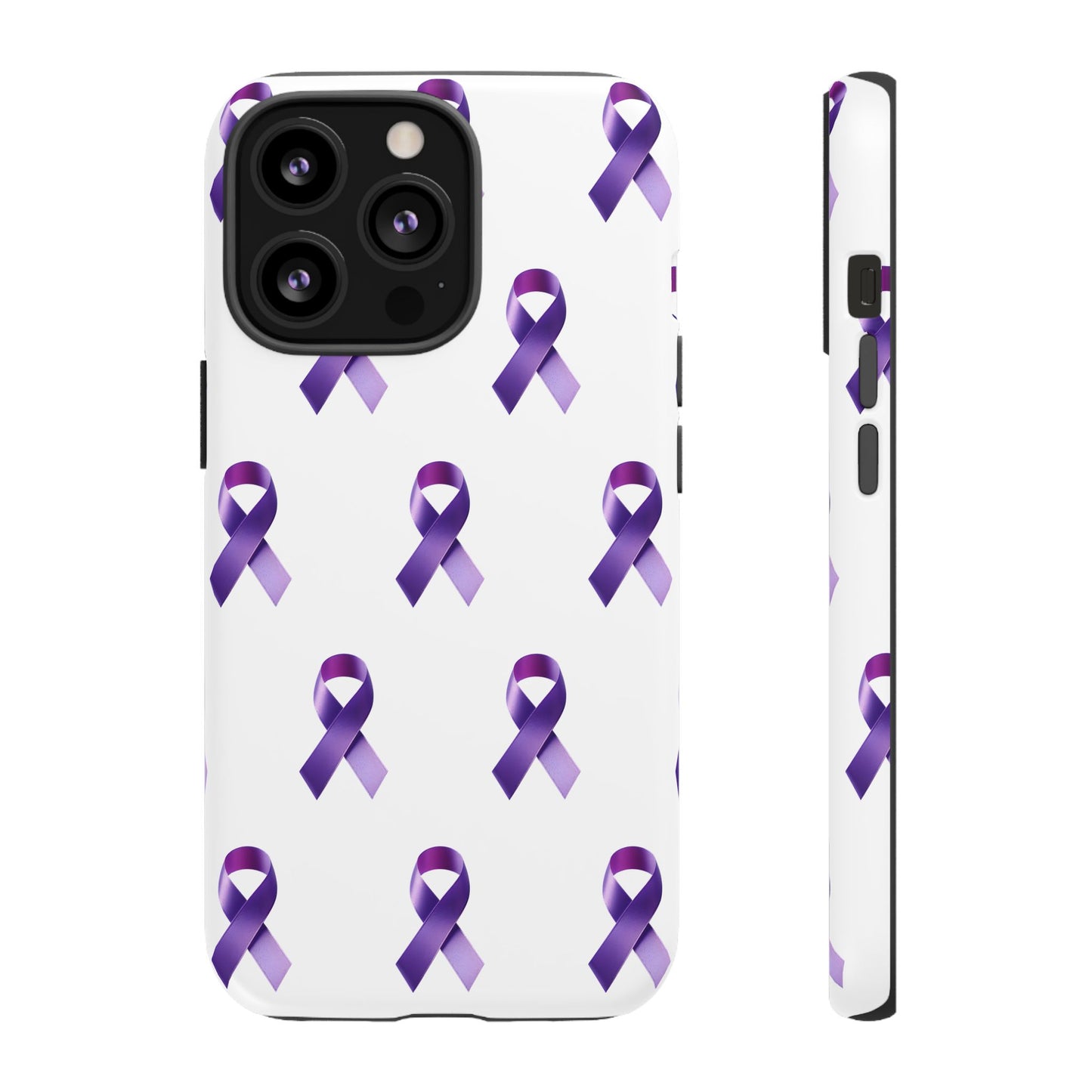Purple Ribbon Phone Case, Tough Cases for Cancer Awareness, Gift for Loved Ones, Supportive Phone Cover, Awareness Merchandise