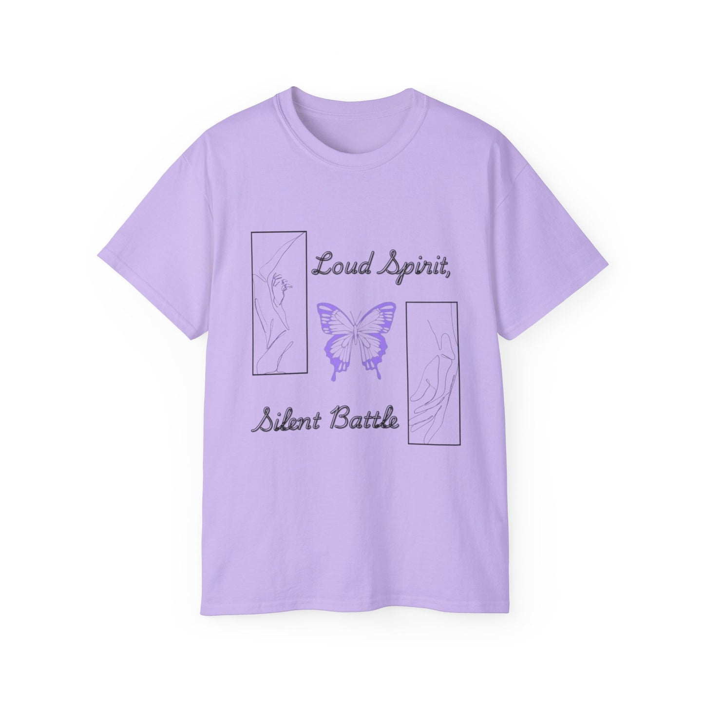 Loud Spirit Butterfly Tee, Inspirational T-Shirt, Unisex Cotton Shirt, Perfect Gift for Friends, Motivational Apparel, Self-Care Reminder