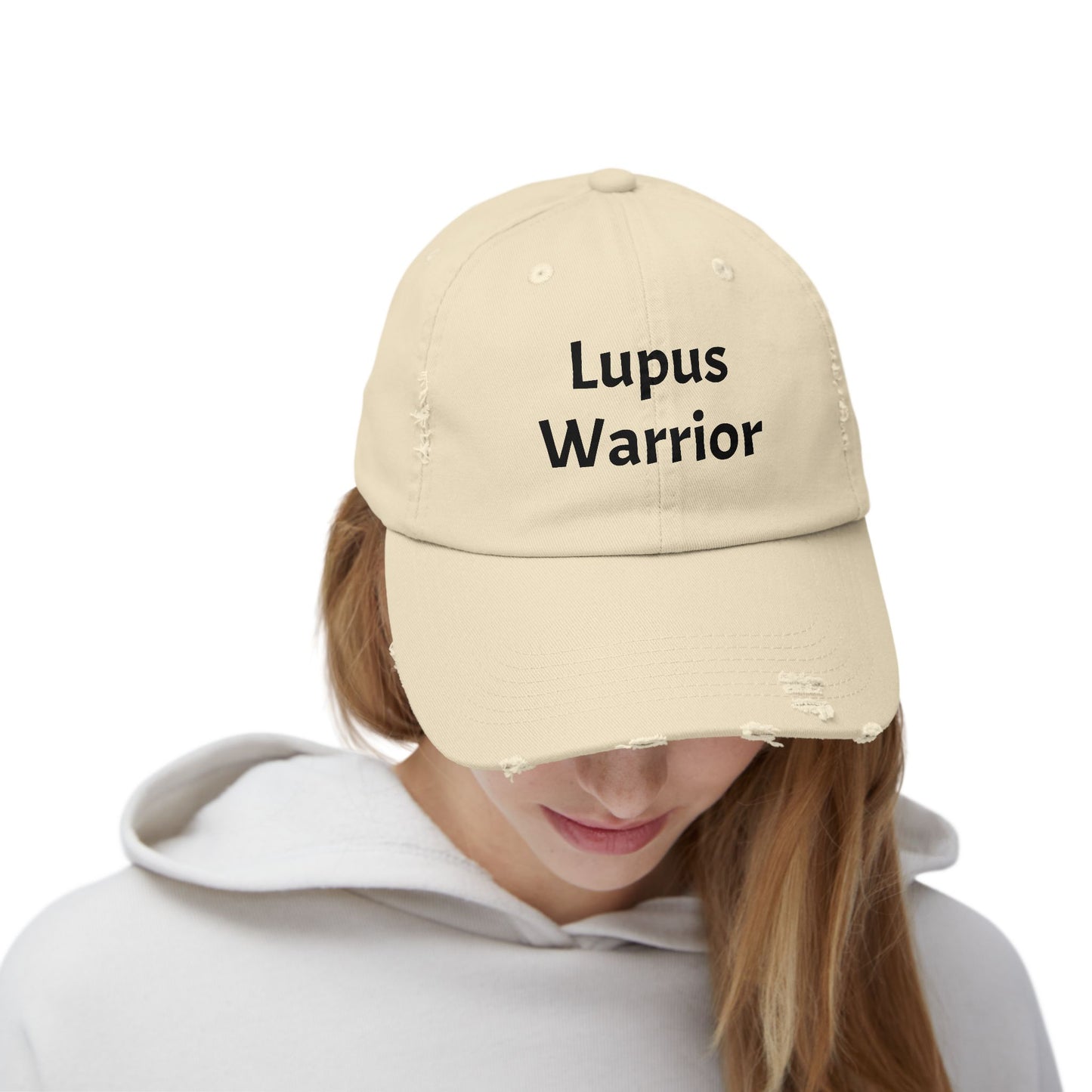 Unisex Distressed Cap for Lupus Warriors, Inspirational Hat for Awareness Events, Gift for Patients, Support Cap, Casual Accessory