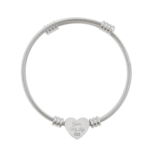 Engravable Heart Cuff Bracelet — Personalized Love Jewelry