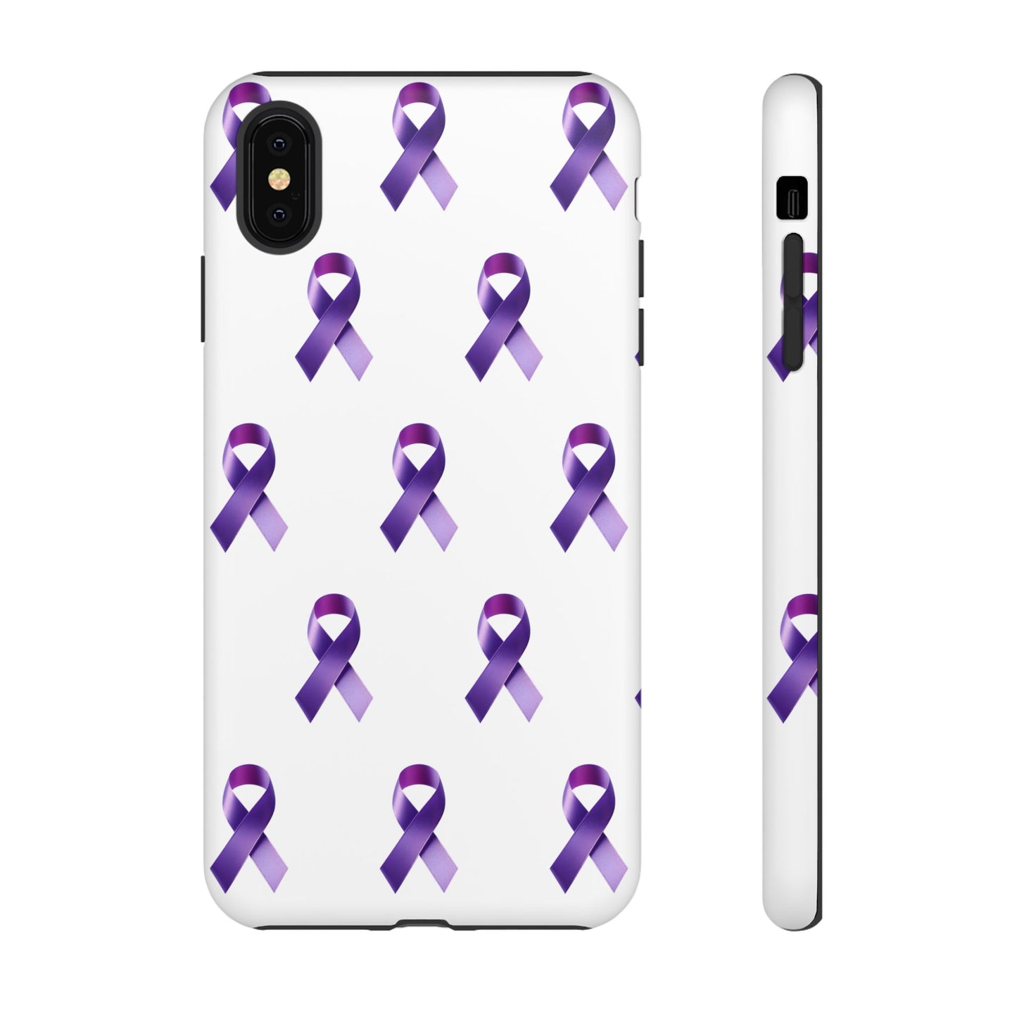 Purple Ribbon Phone Case, Tough Cases for Cancer Awareness, Gift for Loved Ones, Supportive Phone Cover, Awareness Merchandise