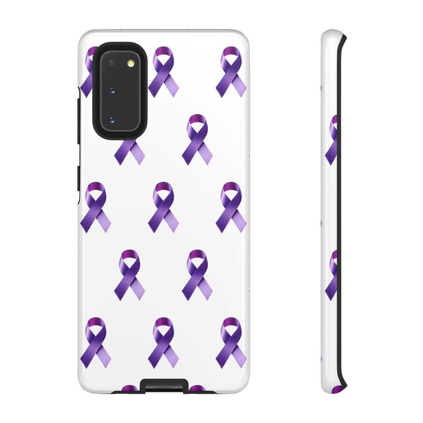 Purple Ribbon Phone Case, Tough Cases for Cancer Awareness, Gift for Loved Ones, Supportive Phone Cover, Awareness Merchandise