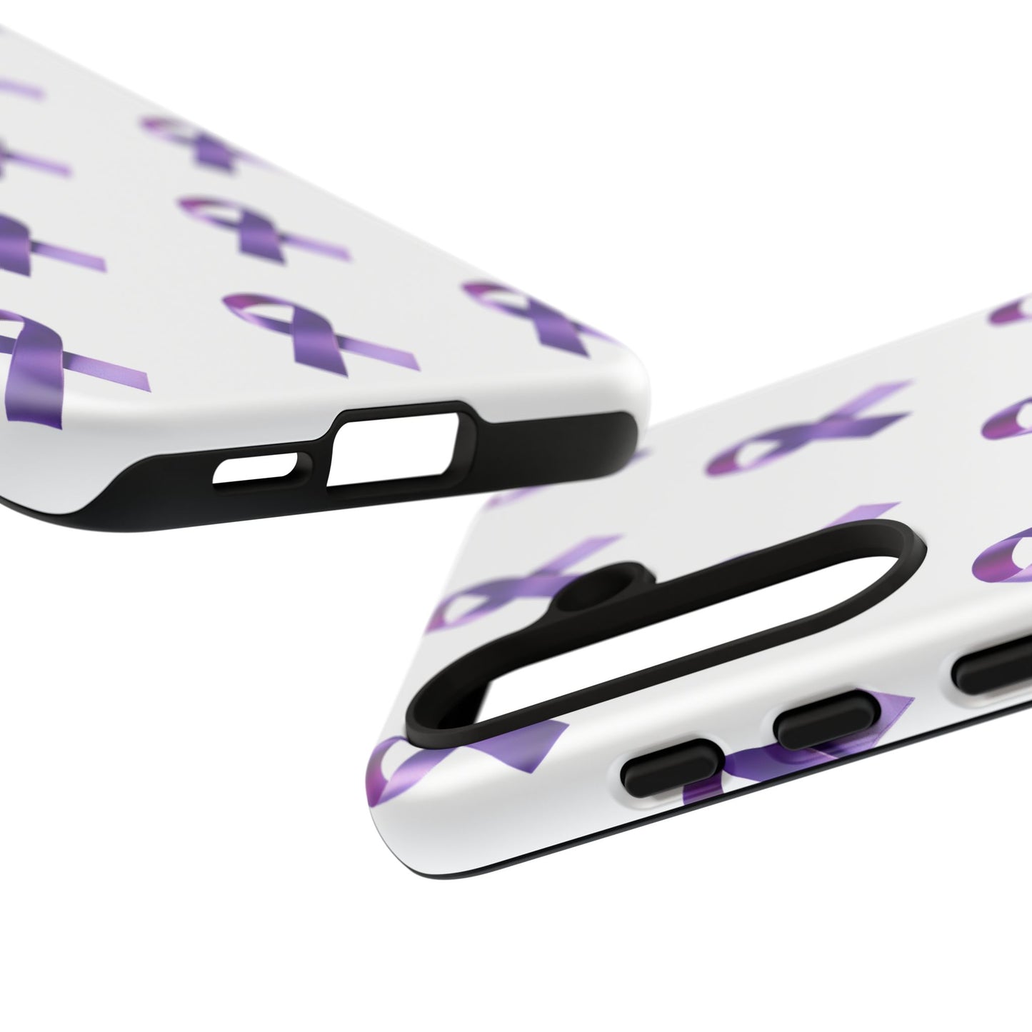 Purple Ribbon Phone Case, Tough Cases for Cancer Awareness, Gift for Loved Ones, Supportive Phone Cover, Awareness Merchandise