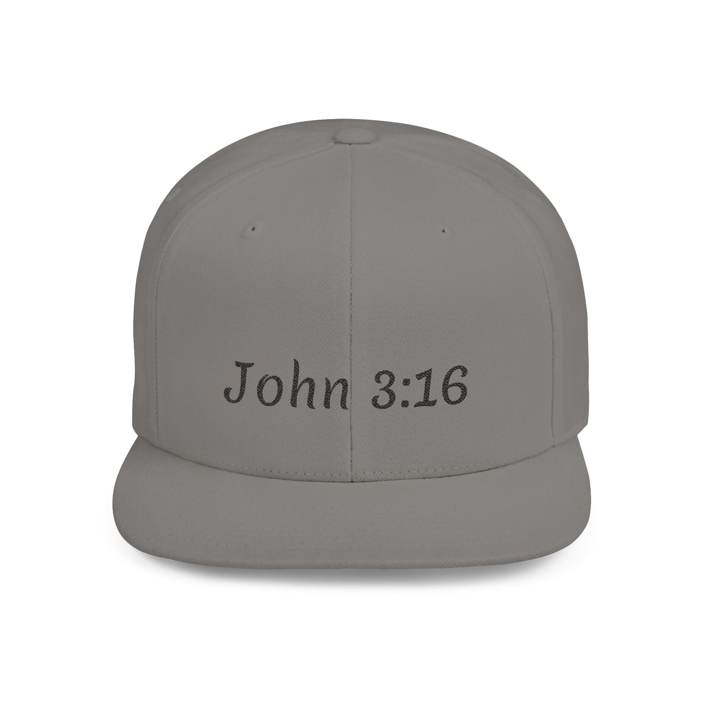 John 3:16 Flat Bill Snapback Hat, Religious Hat, Christian Apparel, Gift for Him, Inspirational Cap