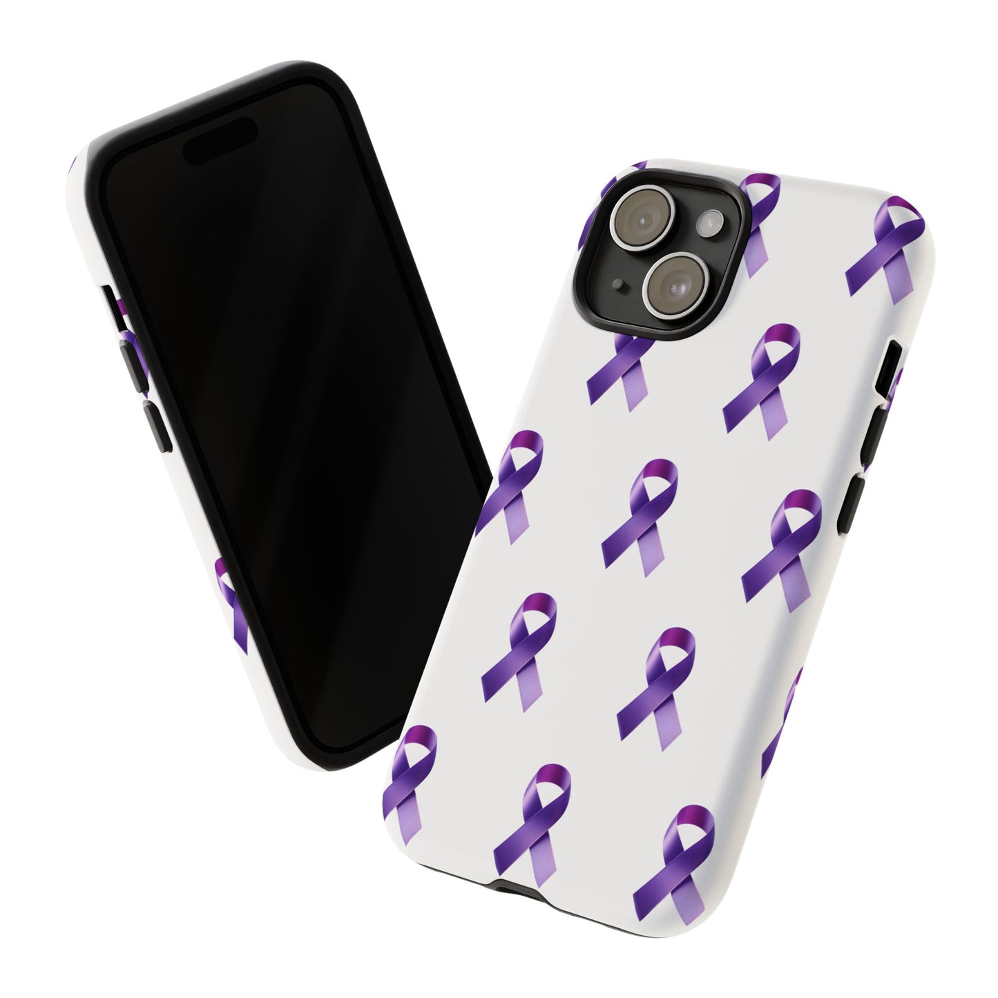 Purple Ribbon Phone Case, Tough Cases for Cancer Awareness, Gift for Loved Ones, Supportive Phone Cover, Awareness Merchandise