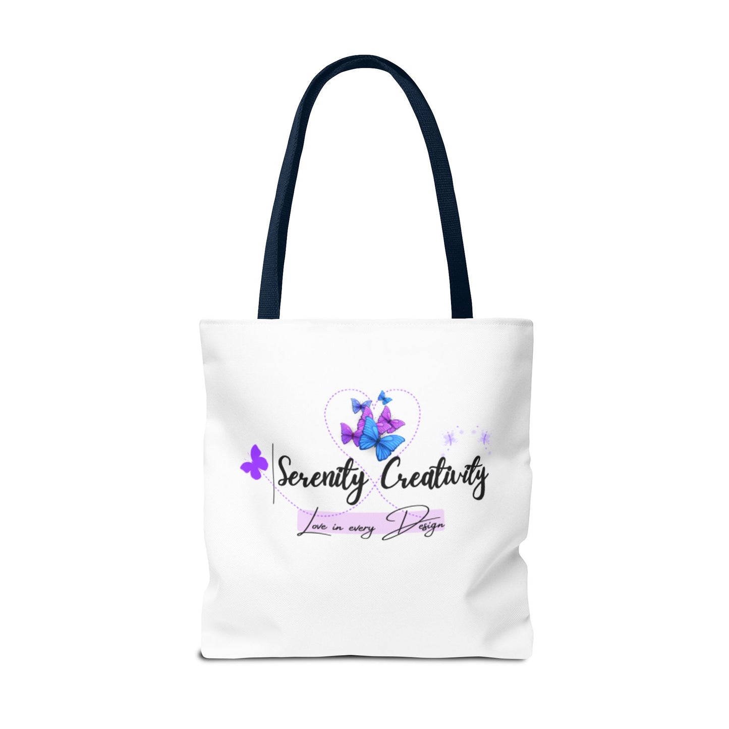 Serenity Creativity Tote Bag, AOP Art Bag, Stylish Tote, Gift for Creatives, Butterfly Design, Eco-Friendly Shopper
