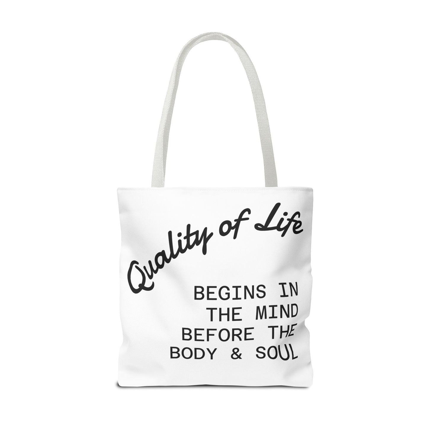 Mindful Living Tote Bag | Inspirational Daily Reminder, Eco-Friendly Gift, Motivational Quote Bag, Shopping Tote, Yoga Accessory