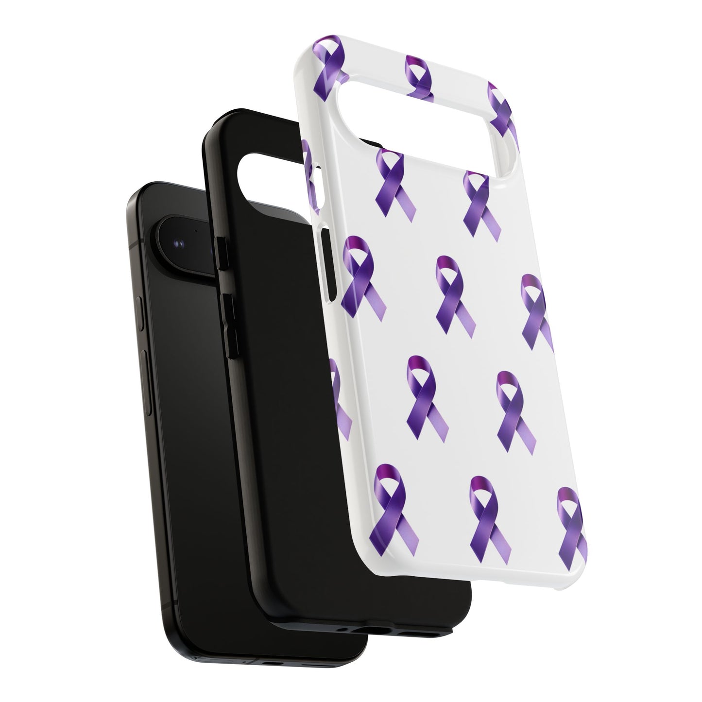 Purple Ribbon Phone Case, Tough Cases for Cancer Awareness, Gift for Loved Ones, Supportive Phone Cover, Awareness Merchandise