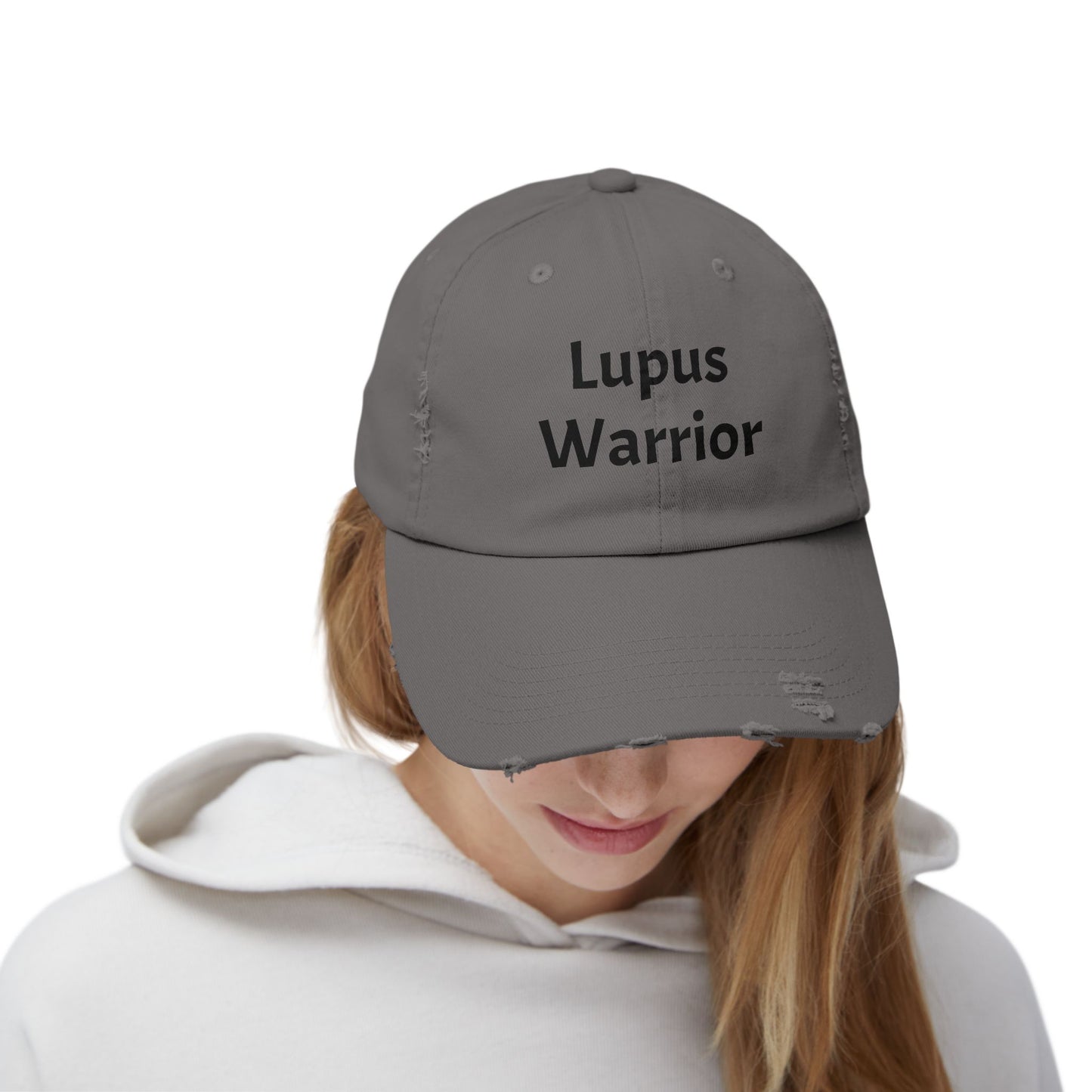 Unisex Distressed Cap for Lupus Warriors, Inspirational Hat for Awareness Events, Gift for Patients, Support Cap, Casual Accessory