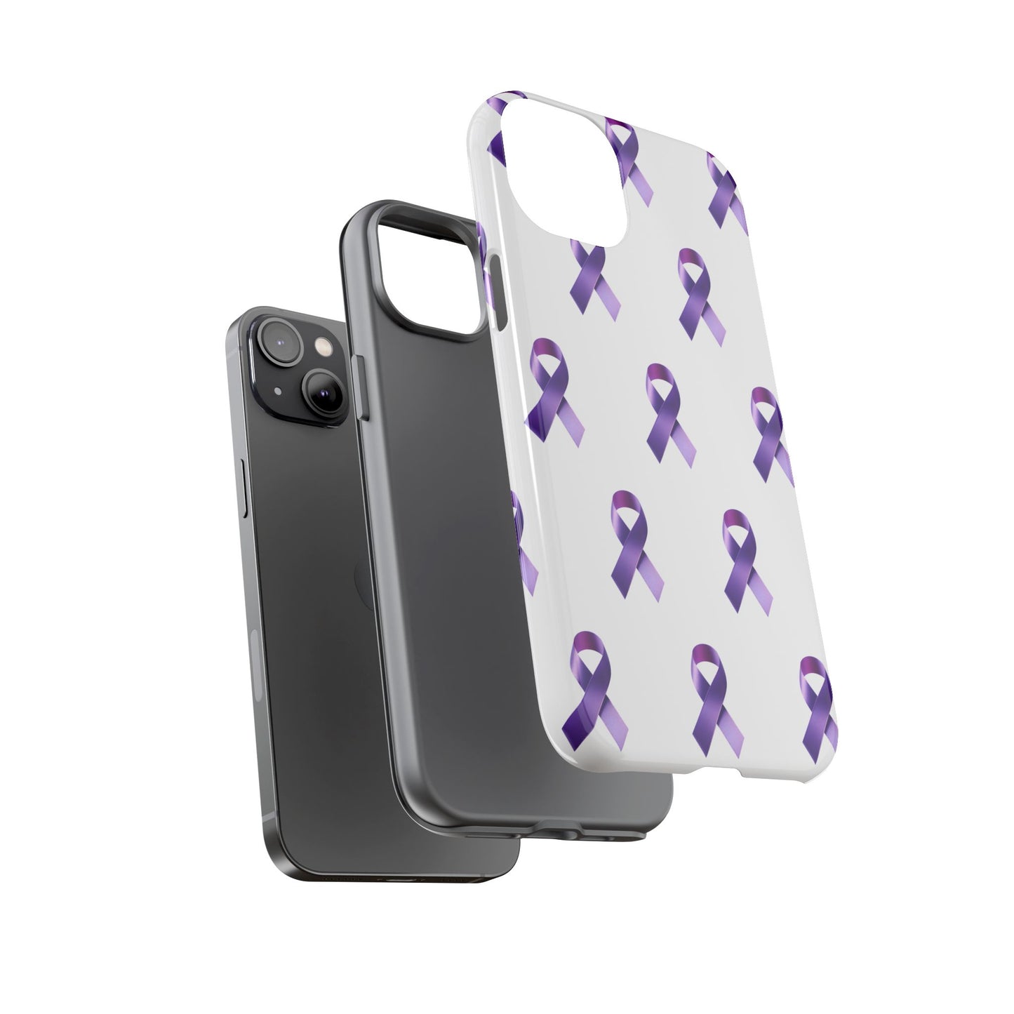 Purple Ribbon Phone Case, Tough Cases for Cancer Awareness, Gift for Loved Ones, Supportive Phone Cover, Awareness Merchandise
