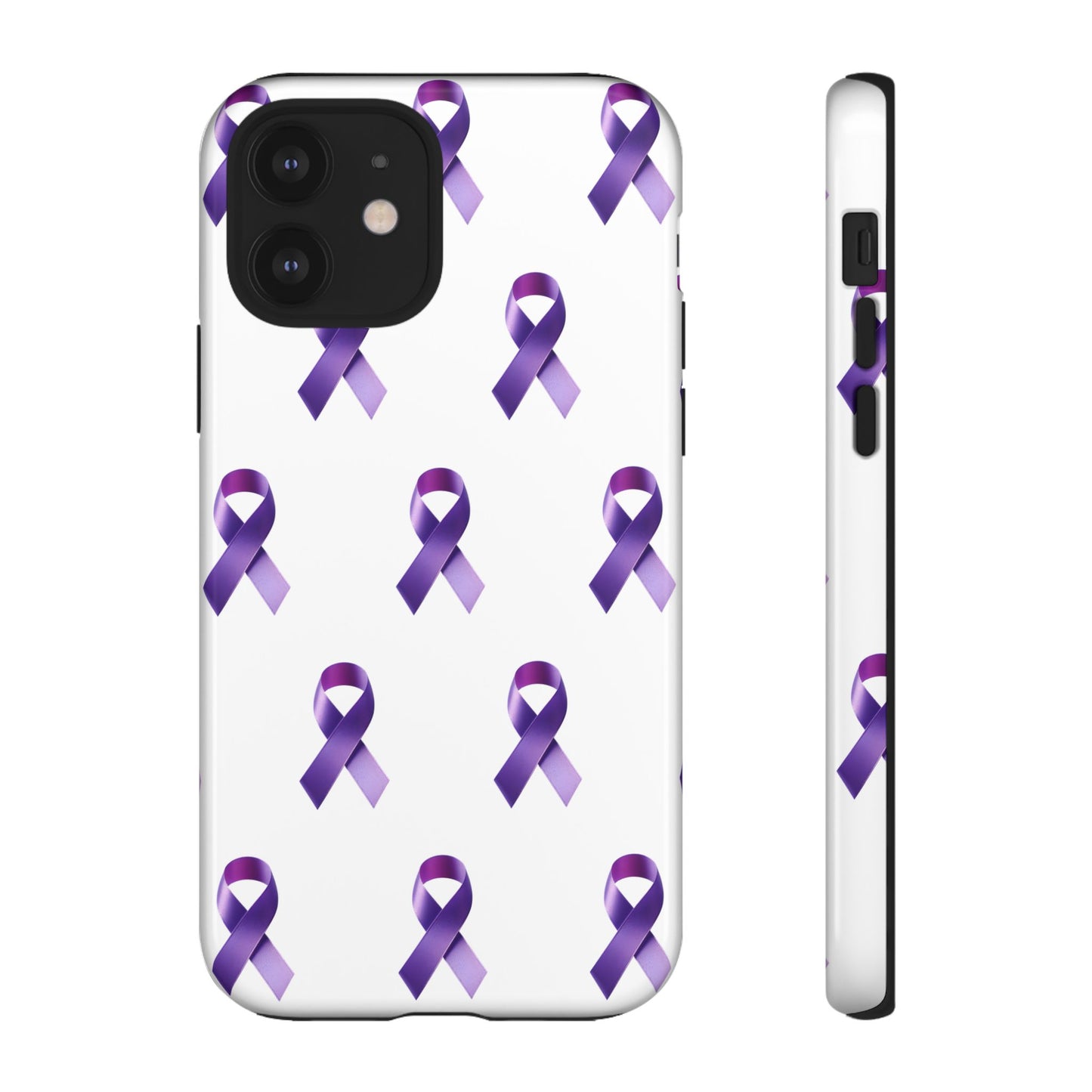 Purple Ribbon Phone Case, Tough Cases for Cancer Awareness, Gift for Loved Ones, Supportive Phone Cover, Awareness Merchandise