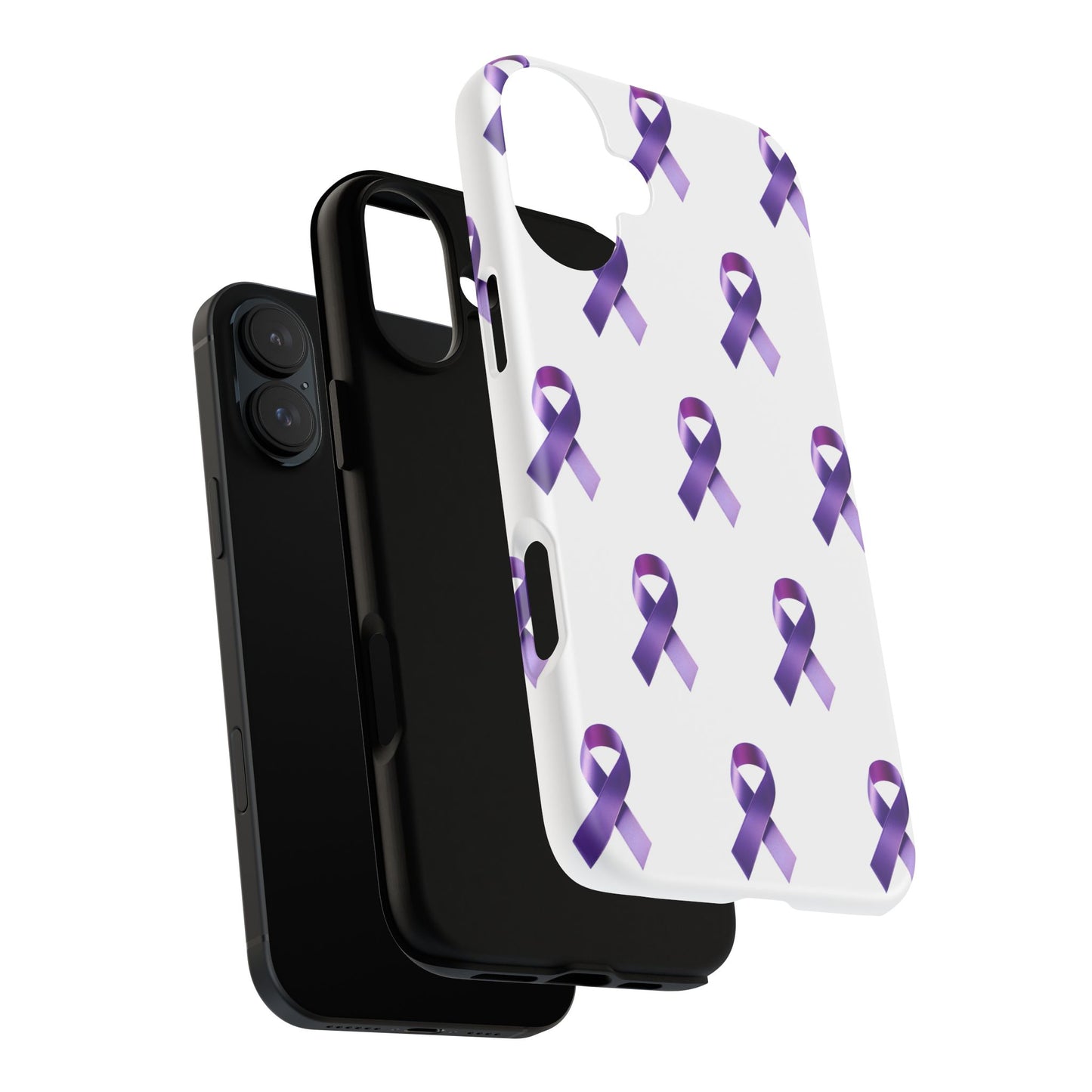 Purple Ribbon Phone Case, Tough Cases for Cancer Awareness, Gift for Loved Ones, Supportive Phone Cover, Awareness Merchandise