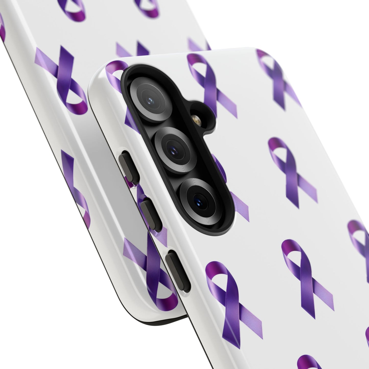 Purple Ribbon Phone Case, Tough Cases for Cancer Awareness, Gift for Loved Ones, Supportive Phone Cover, Awareness Merchandise