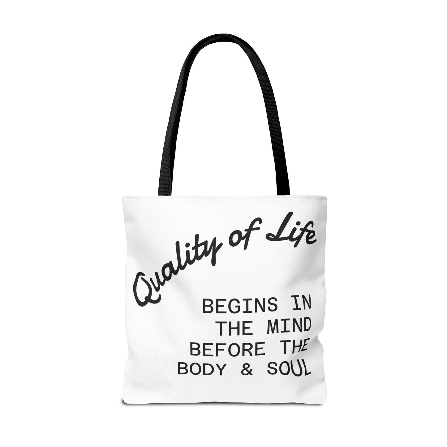 Mindful Living Tote Bag | Inspirational Daily Reminder, Eco-Friendly Gift, Motivational Quote Bag, Shopping Tote, Yoga Accessory