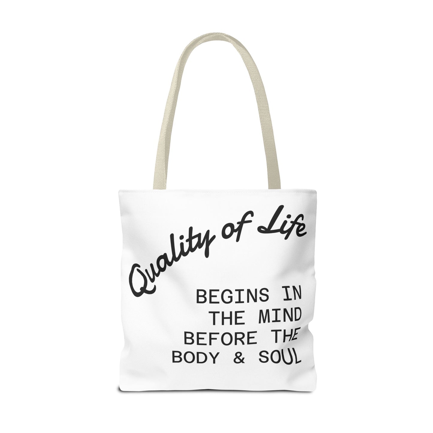 Mindful Living Tote Bag | Inspirational Daily Reminder, Eco-Friendly Gift, Motivational Quote Bag, Shopping Tote, Yoga Accessory