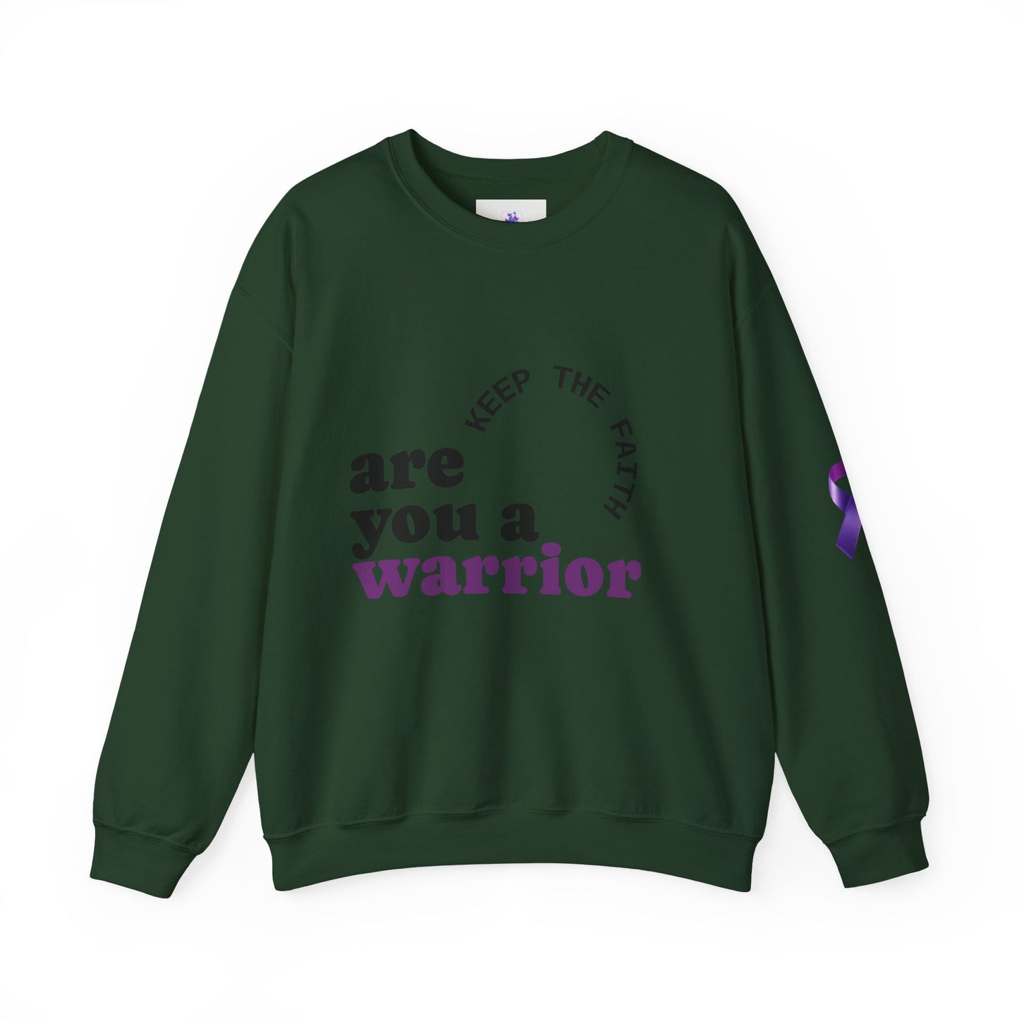 Empowering Warrior Sweatshirt, Unisex Crewneck with Inspirational Quotes, Faith & Hope Gift, Cancer Awareness Apparel, Cozy Loungewear